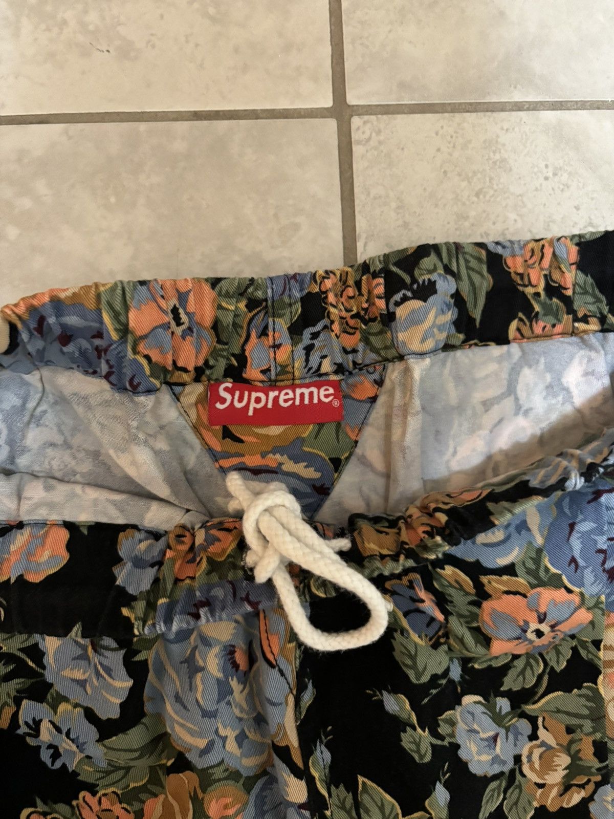 Supreme rare like new FW 2014 Supreme Floral Flower black pants Size US 30 / EU 46 - 8 Thumbnail