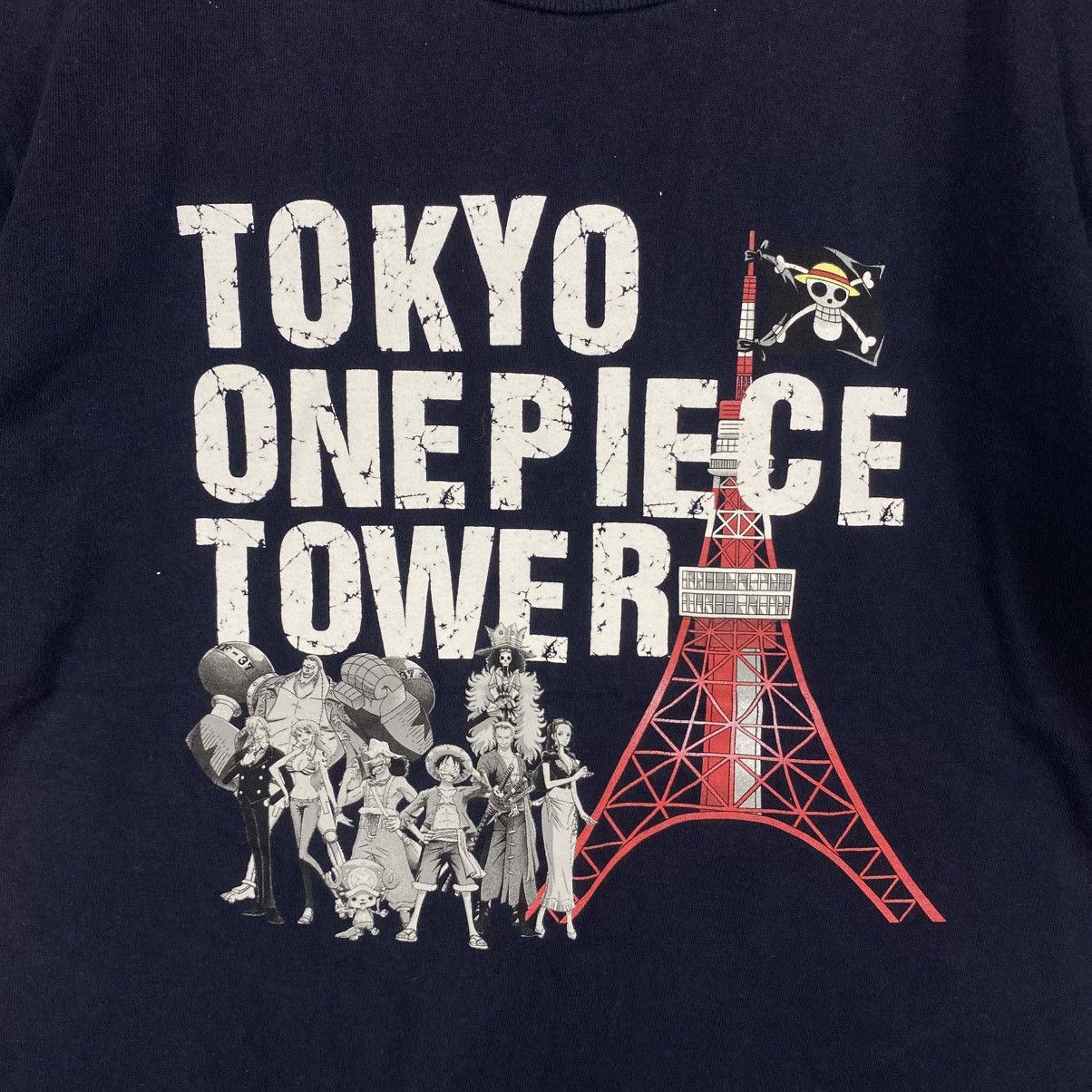 Anime ONE PIECE Anime Tokyo Tower Souvenir Graphic Tee Shirt Size US S / EU 44-46 / 1 - 2 Thumbnail