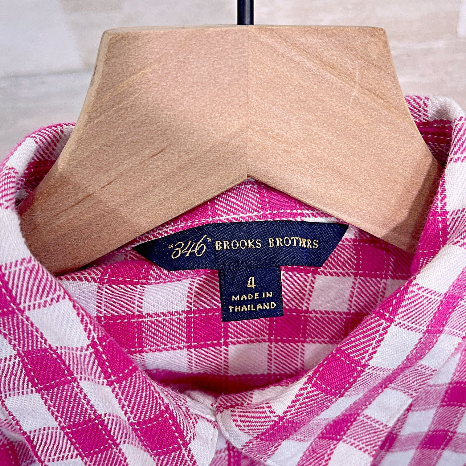 Brooks Brothers Brooks Brothers Flannel Gingham Career Shirt Pink Womens 4 Size S / US 4 / IT 40 - 5 Thumbnail