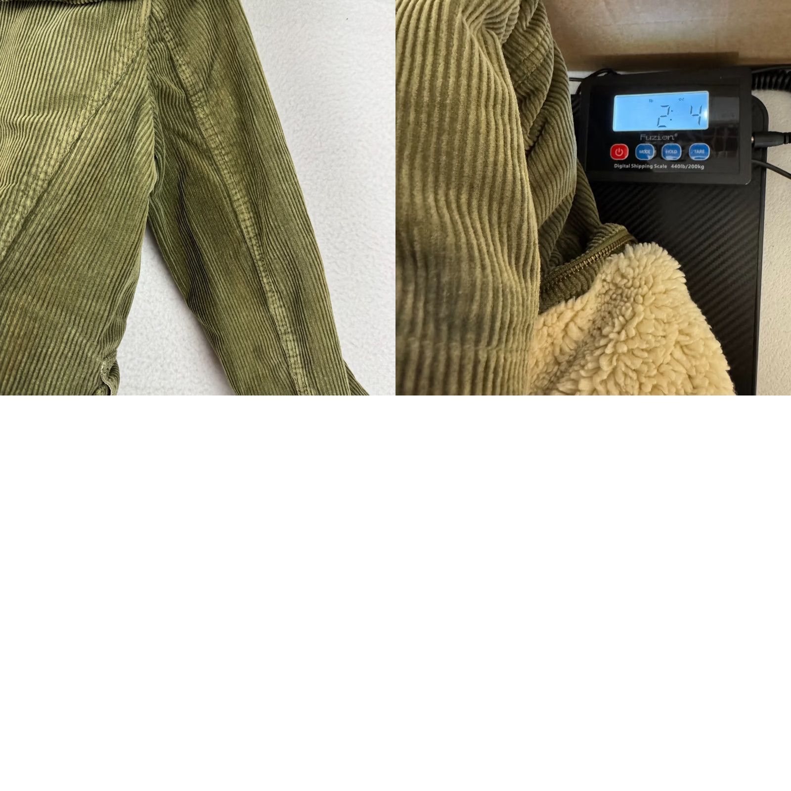 J.Crew VTG J.CREW Women's M Corduroy Jacket Hood/Collar Sherpa Lined Green Utility Coat Size M / US 6-8 / IT 42-44 - 10 Thumbnail