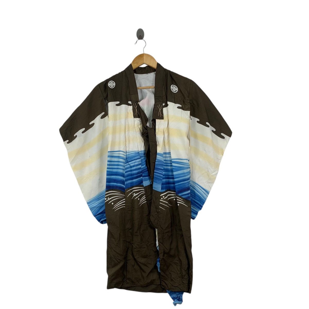 Vintage Vintage 70s KIMONO OCEAN JAPAN Traditional AOP Robe Coat Size S / US 4 / IT 40 - 4 Thumbnail