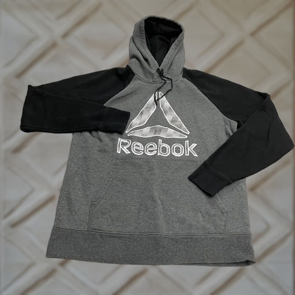 Reebok Reebok Hoodie Mens M Gray Graphic Fleece Pullover Sweatshirt Casual Size US M / EU 48-50 / 2 - 1 Thumbnail