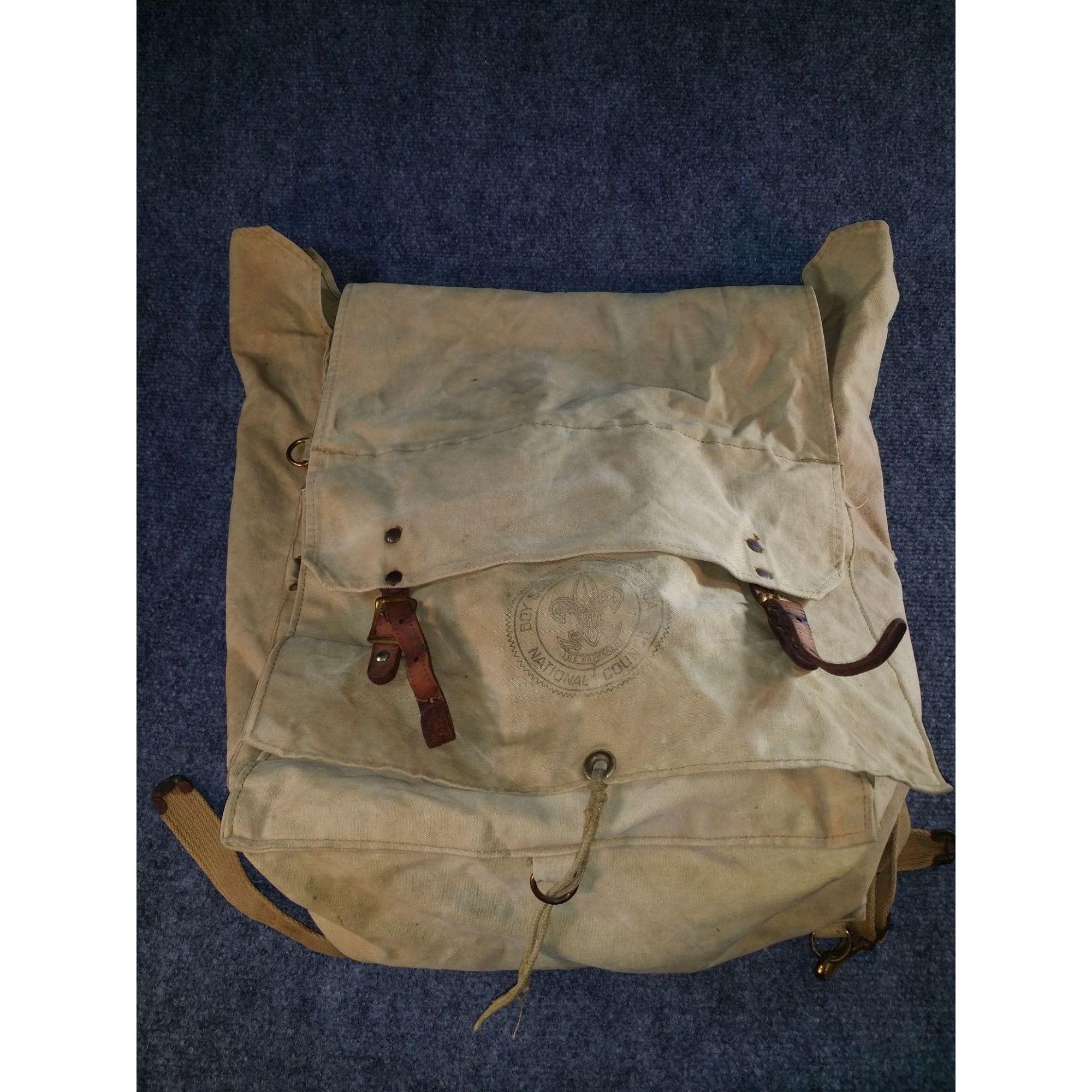 Vintage Vintage Boy Scouts Of America Backpack National Council Canv Size ONE SIZE - 1 Thumbnail