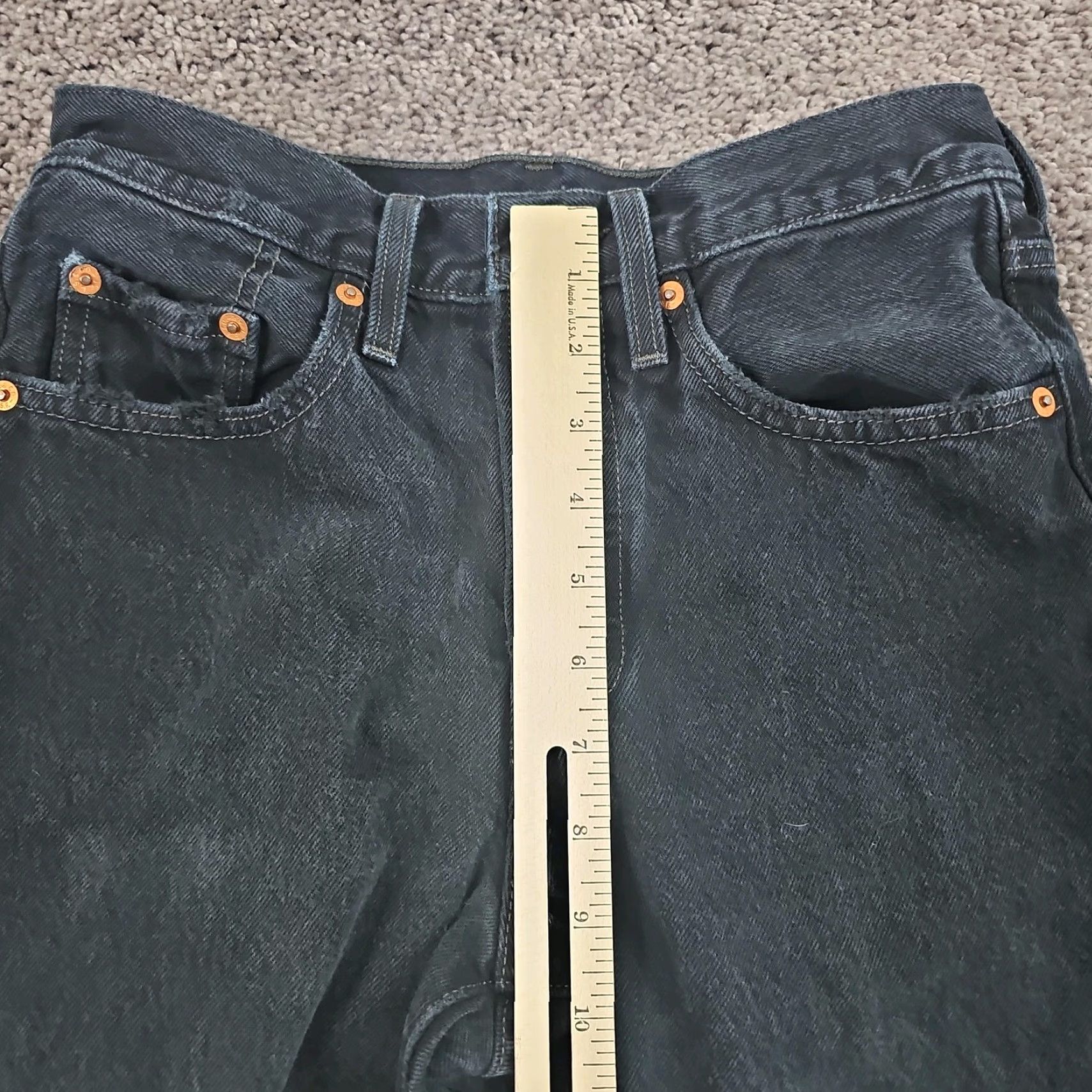 Levi's VINTAGE Levi's 501 Jeans Women Skinny Black Denim Mid Rise Distressed 24x27 Size 24" / US 00 / IT 34 - 2 Thumbnail