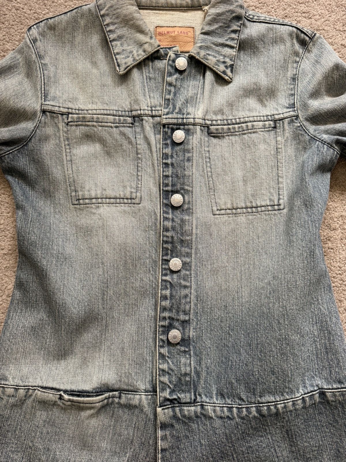 Helmut Lang Helmut Lang Archive 1998 Red Label Denim Jacket Italy Size S / US 4 / IT 40 - 7 Thumbnail