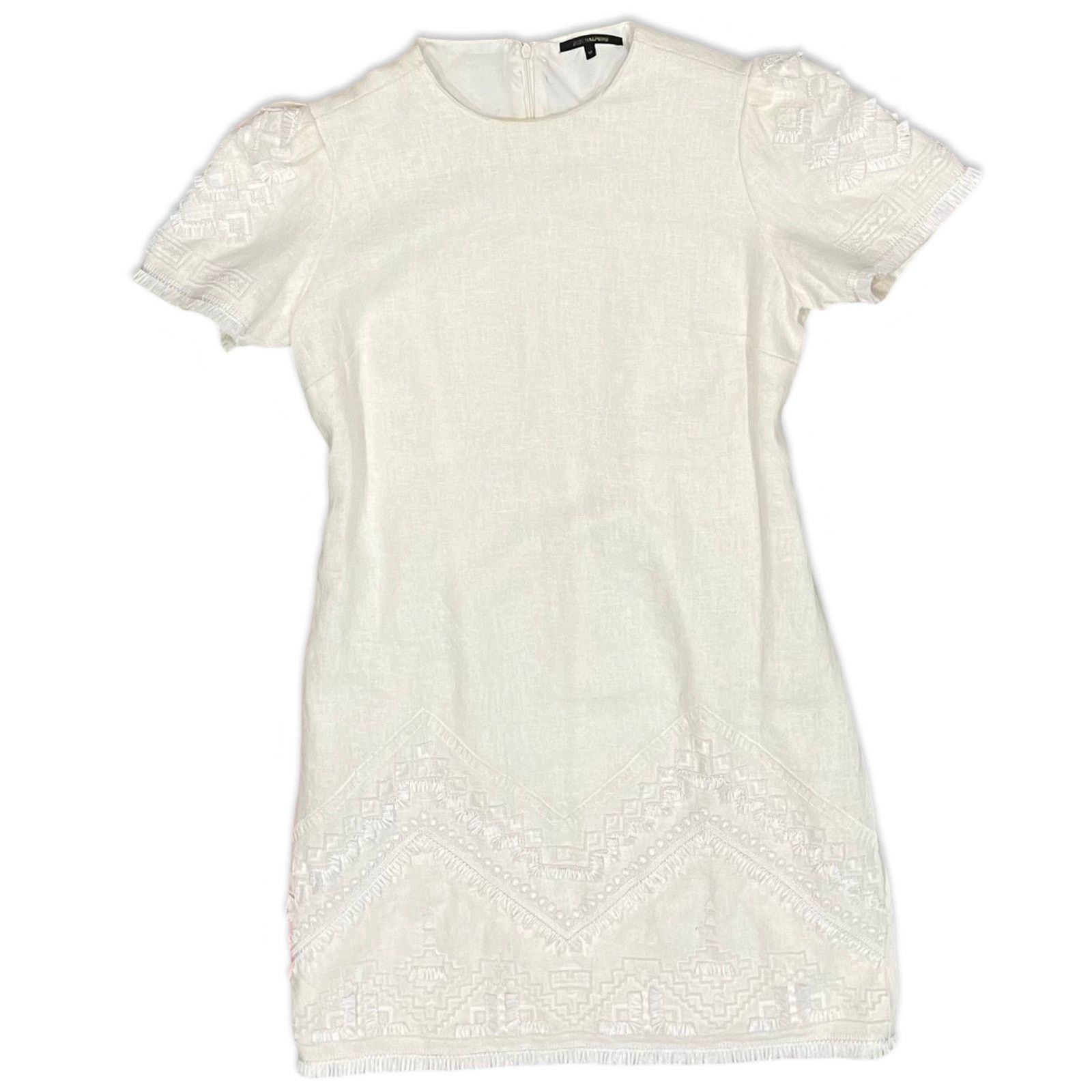 KOBI HALPERIN Kobi Halperin Ivory Beaded Tassel Shift Linen Dress size M Size M / US 6-8 / IT 42-44 - 12 Thumbnail