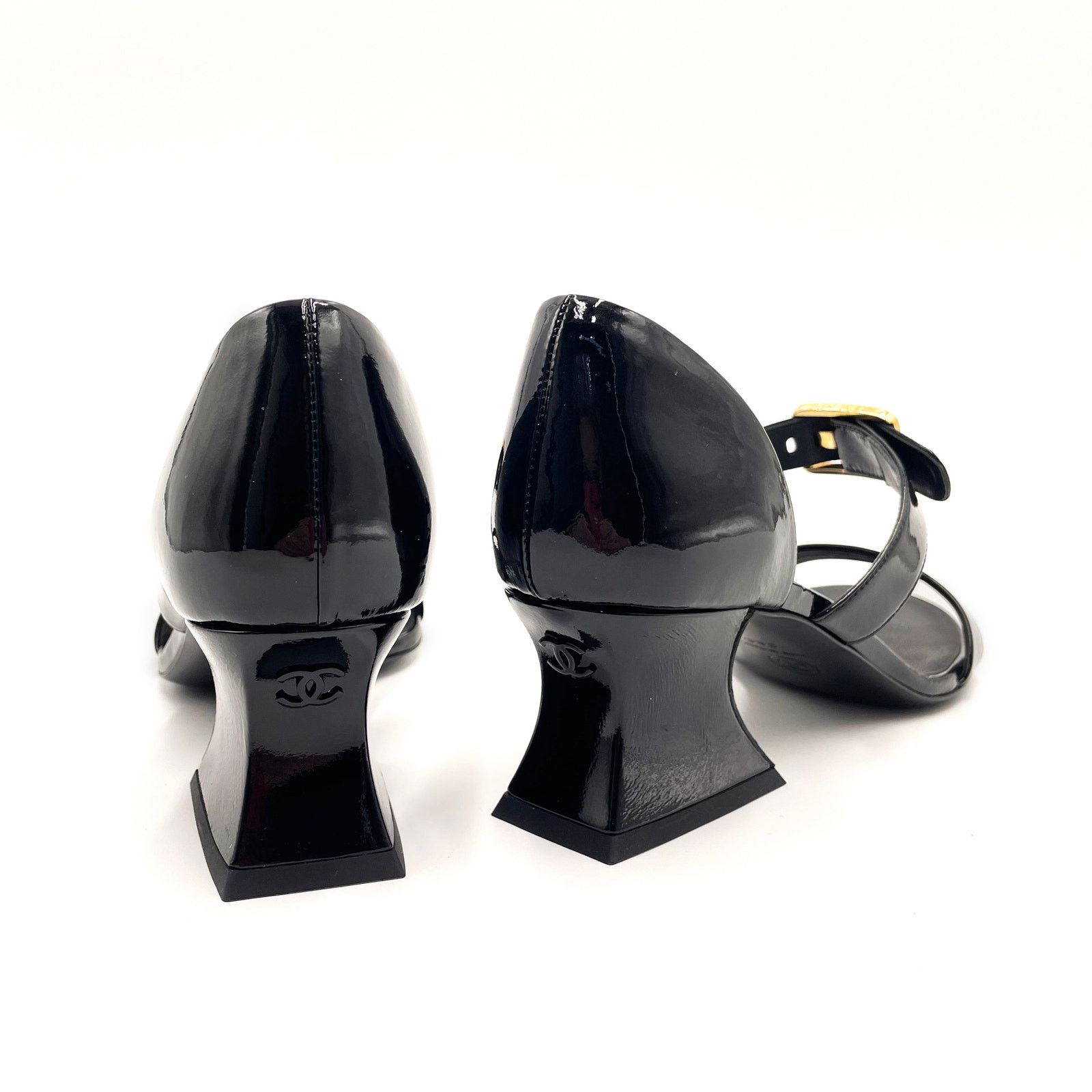 Chanel Black Heel Sandals Size US 7.5 / IT 37.5 - 4 Thumbnail