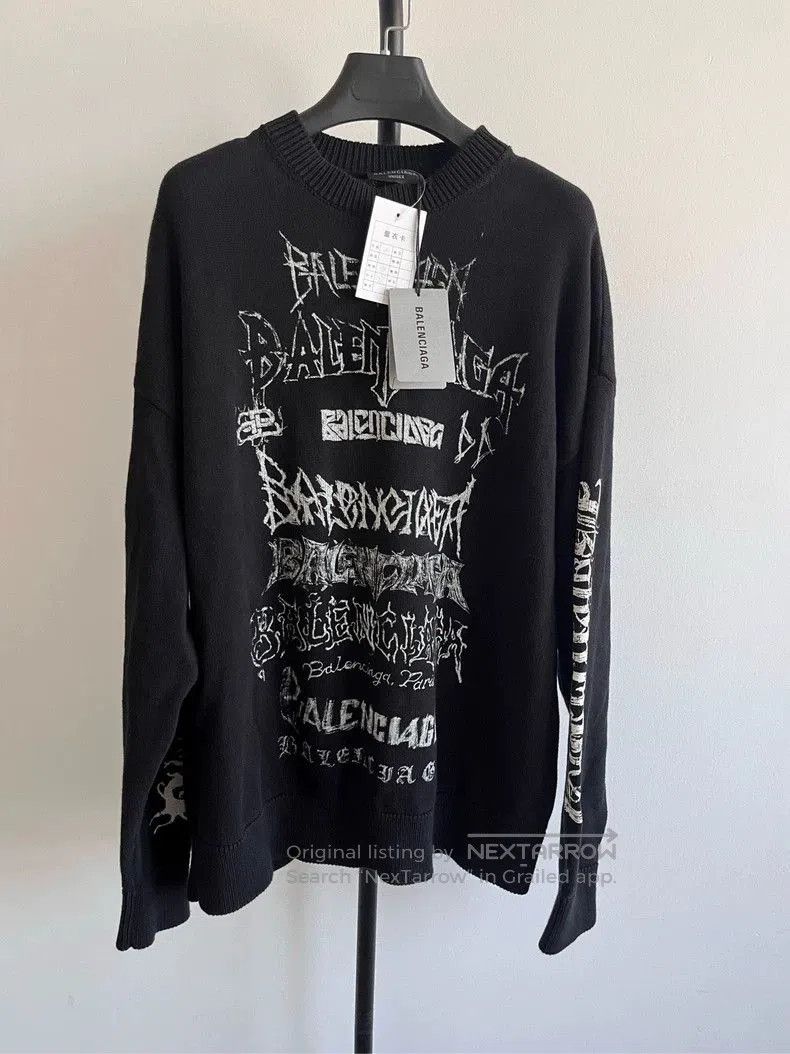Balenciaga Balenciaga New Year Graffiti Logo Sweater. Size US XS / EU 42 / 0 - 1 Thumbnail