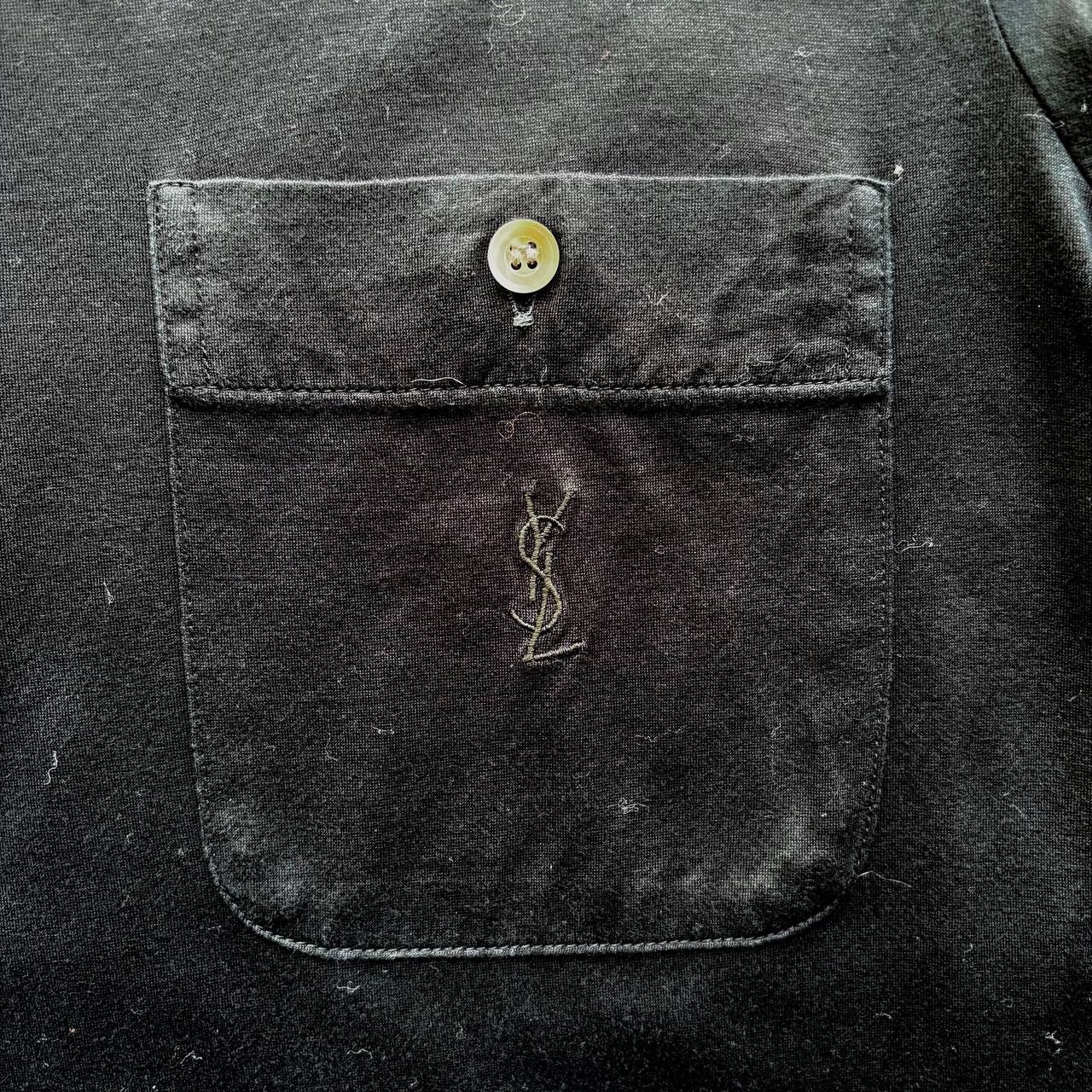 Yves Saint Laurent Vintage Yves Saint Laurent Black Double Pocket Collar Tshirt Size US M / EU 48-50 / 2 - 5 Thumbnail