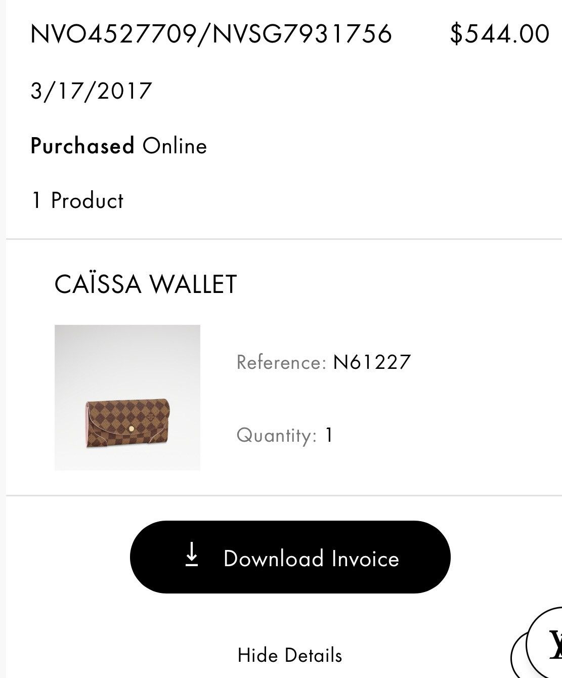 Louis Vuitton Louis Vuitton Damier Ebene CAISSA WALLET Size ONE SIZE - 6 Thumbnail