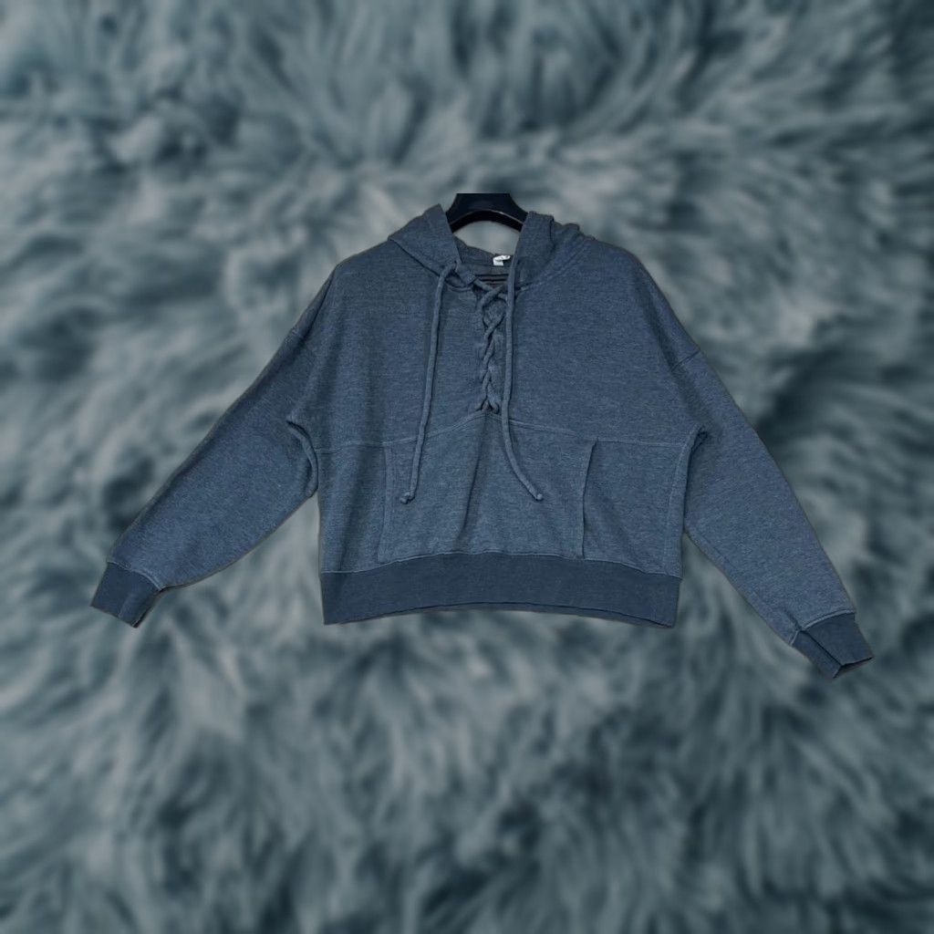 Free People FP Movement Free People Blue Believer Hoodie Sweatshirt Regular Size M Womens Long Sleeve Cotton Blend Knit Hoodie Crop Activewear Size M / US 6-8 / IT 42-44 - 1 Thumbnail