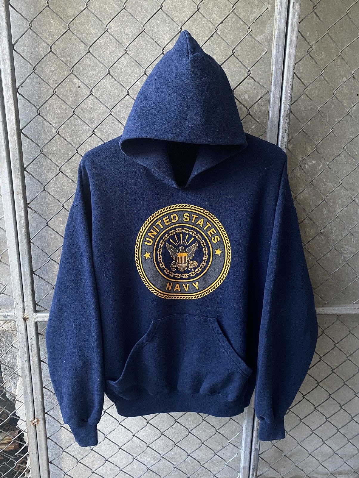 Vintage Vintage US NAVY Reflective Hoodie Size US L / EU 52-54 / 3 - 1 Thumbnail