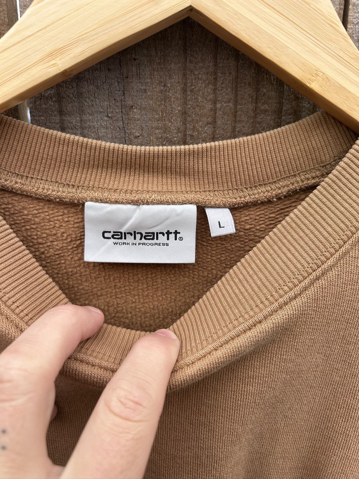 Carhartt Carhartt WIP Khaki Crewneck Sweatshirt in Large Size US L / EU 52-54 / 3 - 3 Thumbnail