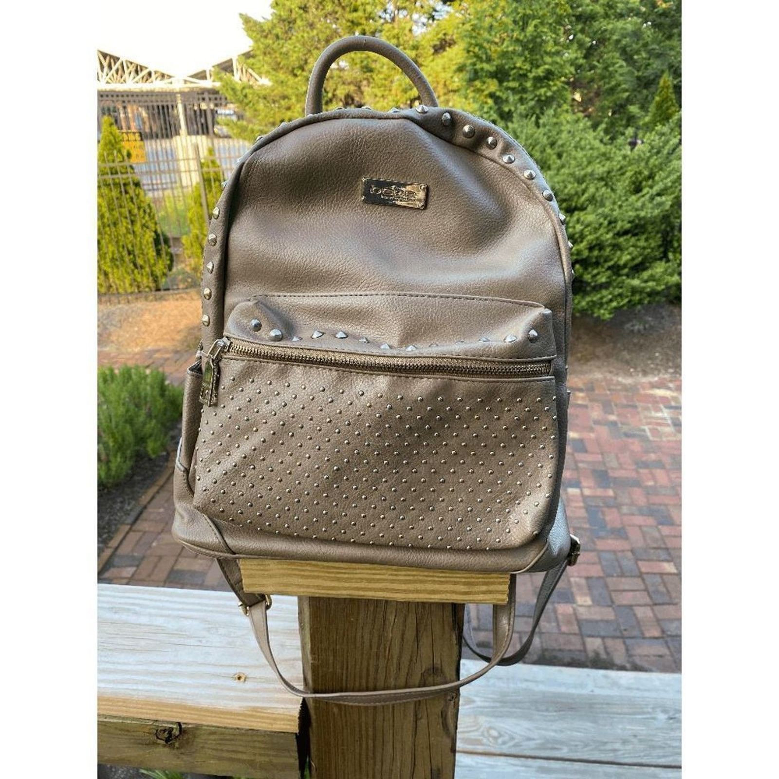 Bebe Bebe Los Angeles Beige Goldtone Hardware Backpack Size ONE SIZE - 1 Thumbnail