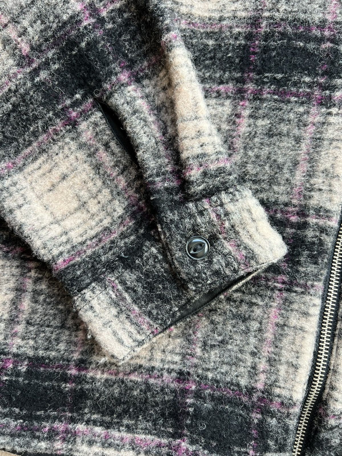 Stussy Stussy Wool Plaid Zip Shirt Jacket Lilac Size US L / EU 52-54 / 3 - 10 Thumbnail