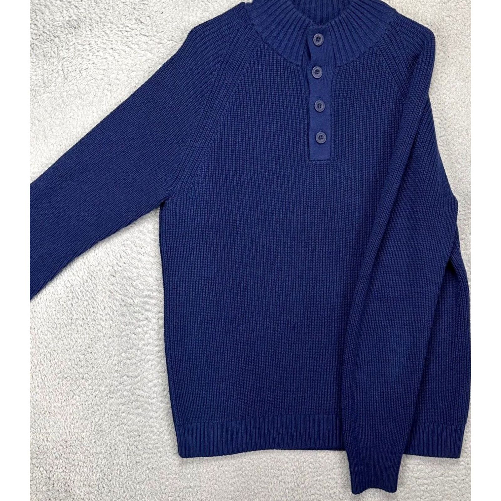 Eddie Bauer Eddie Bauer Sweater Mens Large Blue Knit Henley Pullover Sweatshirt Long Sleeve Size US L / EU 52-54 / 3 - 3 Thumbnail