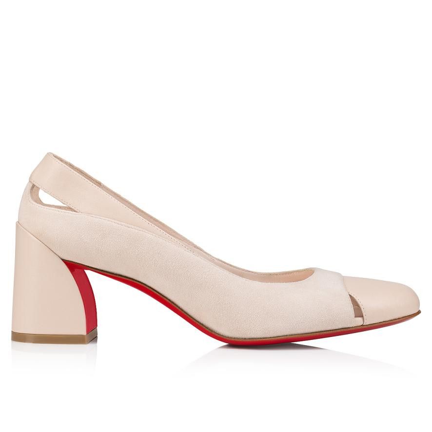 Christian Louboutin o1s1wg111124 Duvette Leather Pumps in Beige Size US 11 / IT 41 - 2 Thumbnail