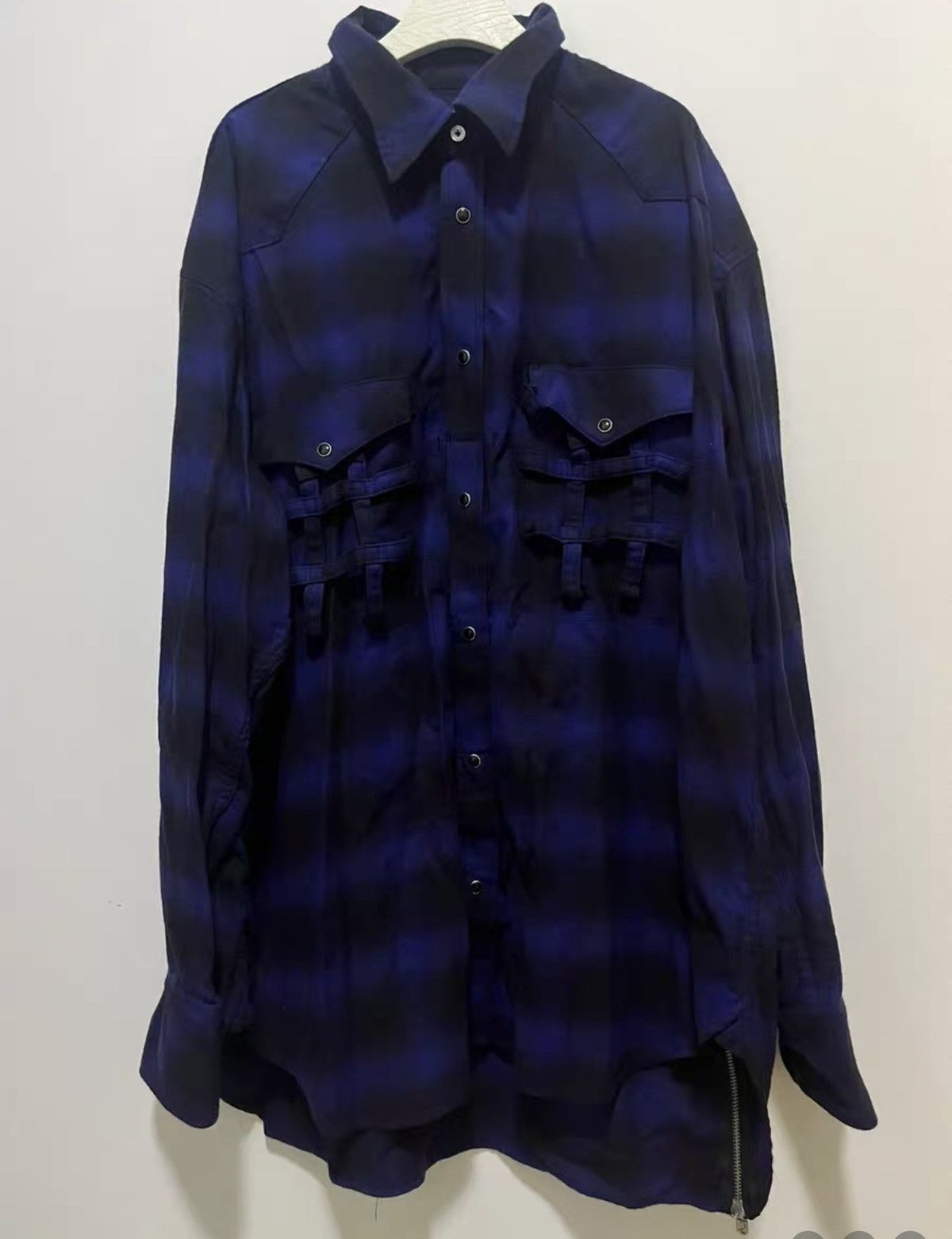 The Soloist Blue & Black Check Shirt Jacket