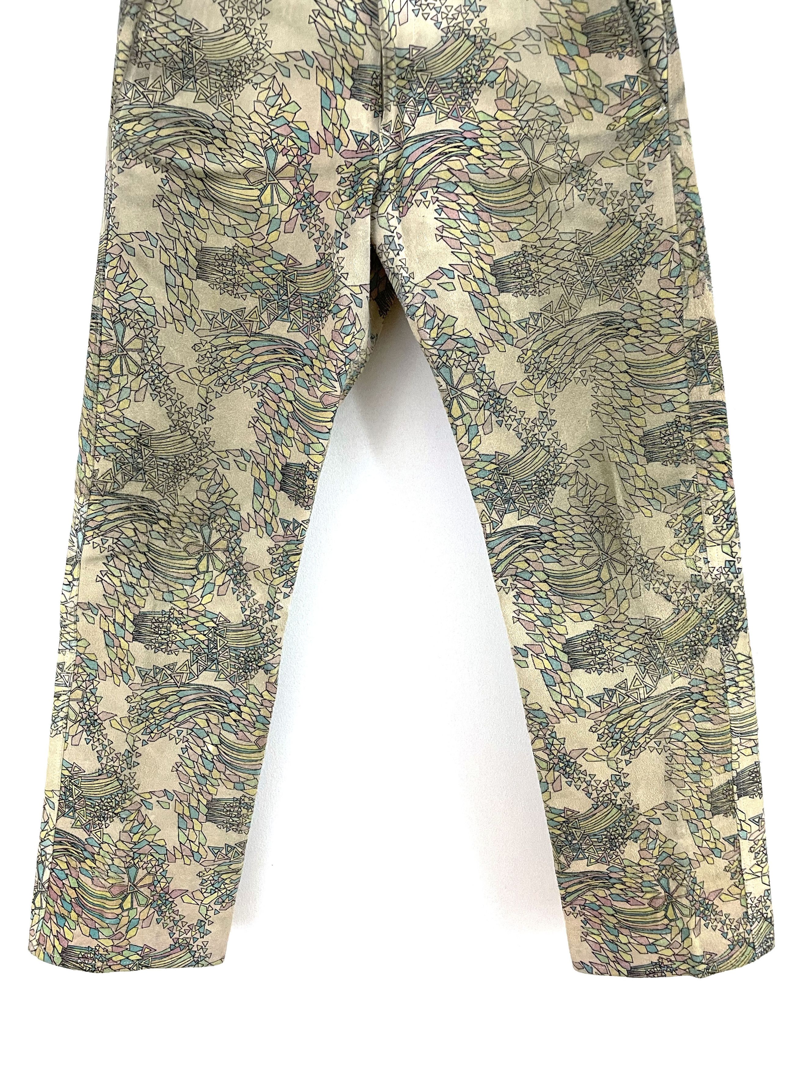 Comme des Garcons Homme Plus 2001 Psychedelic Suede Pants Size US 32 / EU 48 - 4 Thumbnail