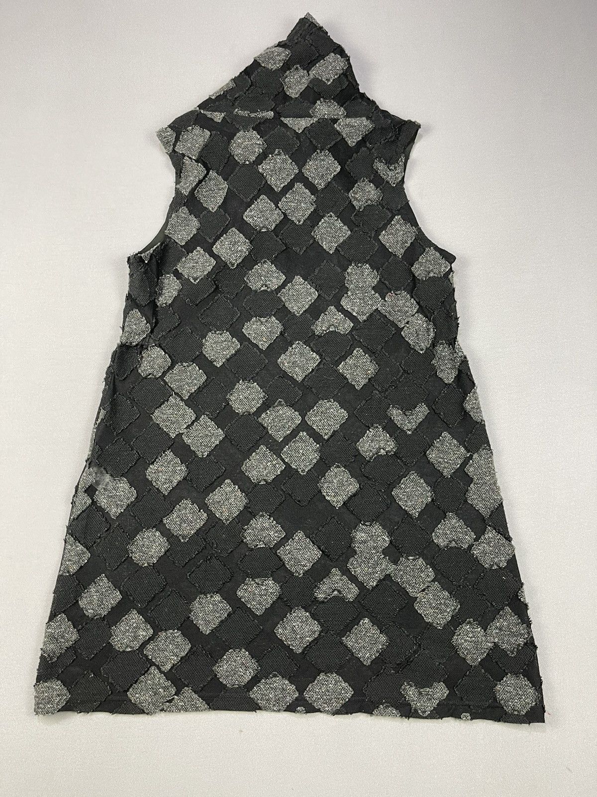Hiroko Koshino Homme RARE🔥HIROKO BIS BLACK AND GREY PATCH SLEEVELESS Size L / US 10 / IT 46 - 5 Thumbnail
