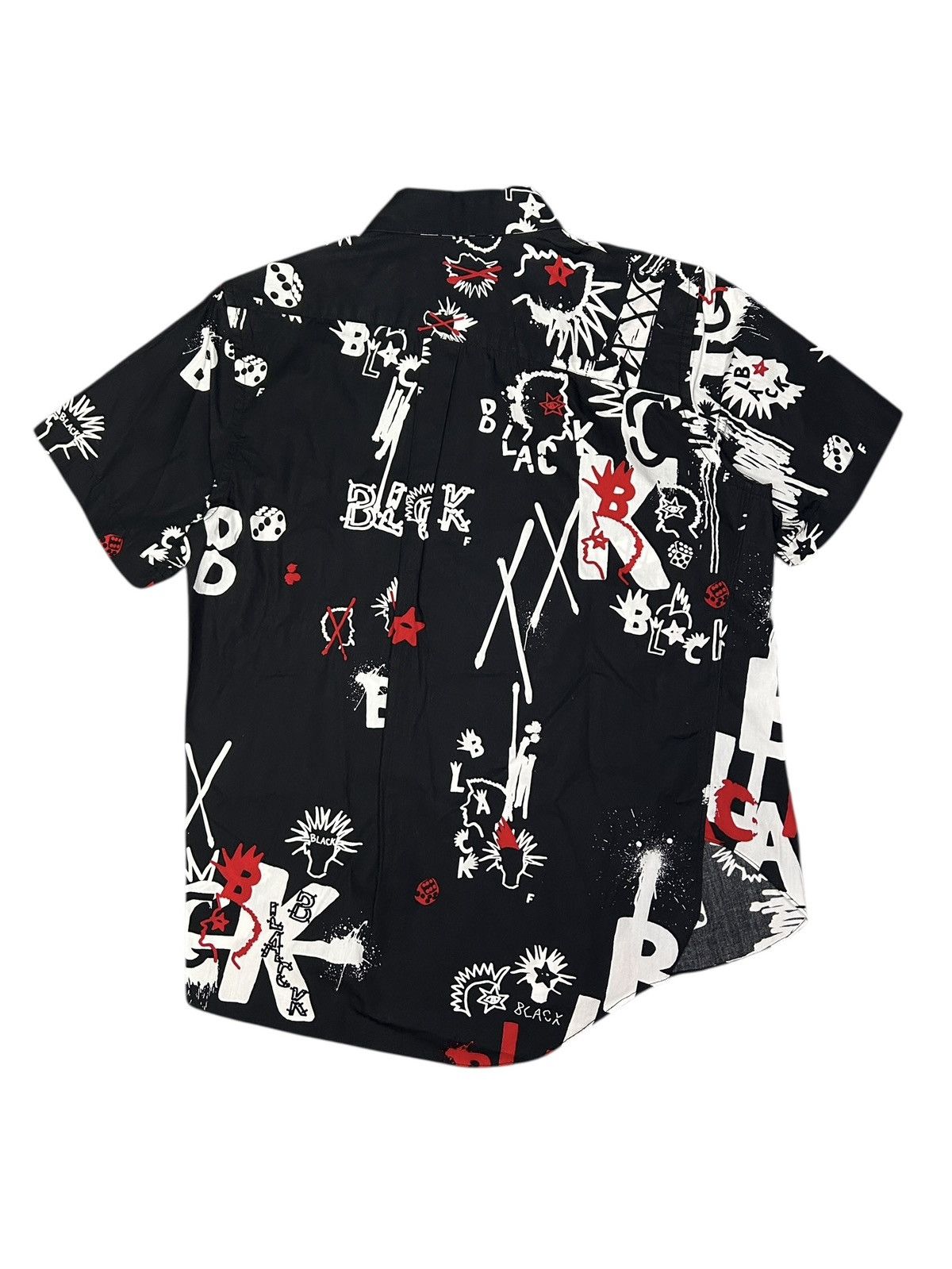 Comme des Garcons Black F/W 15 Asymmetric Printed Shirt Size US XS / EU 42 / 0 - 5 Thumbnail