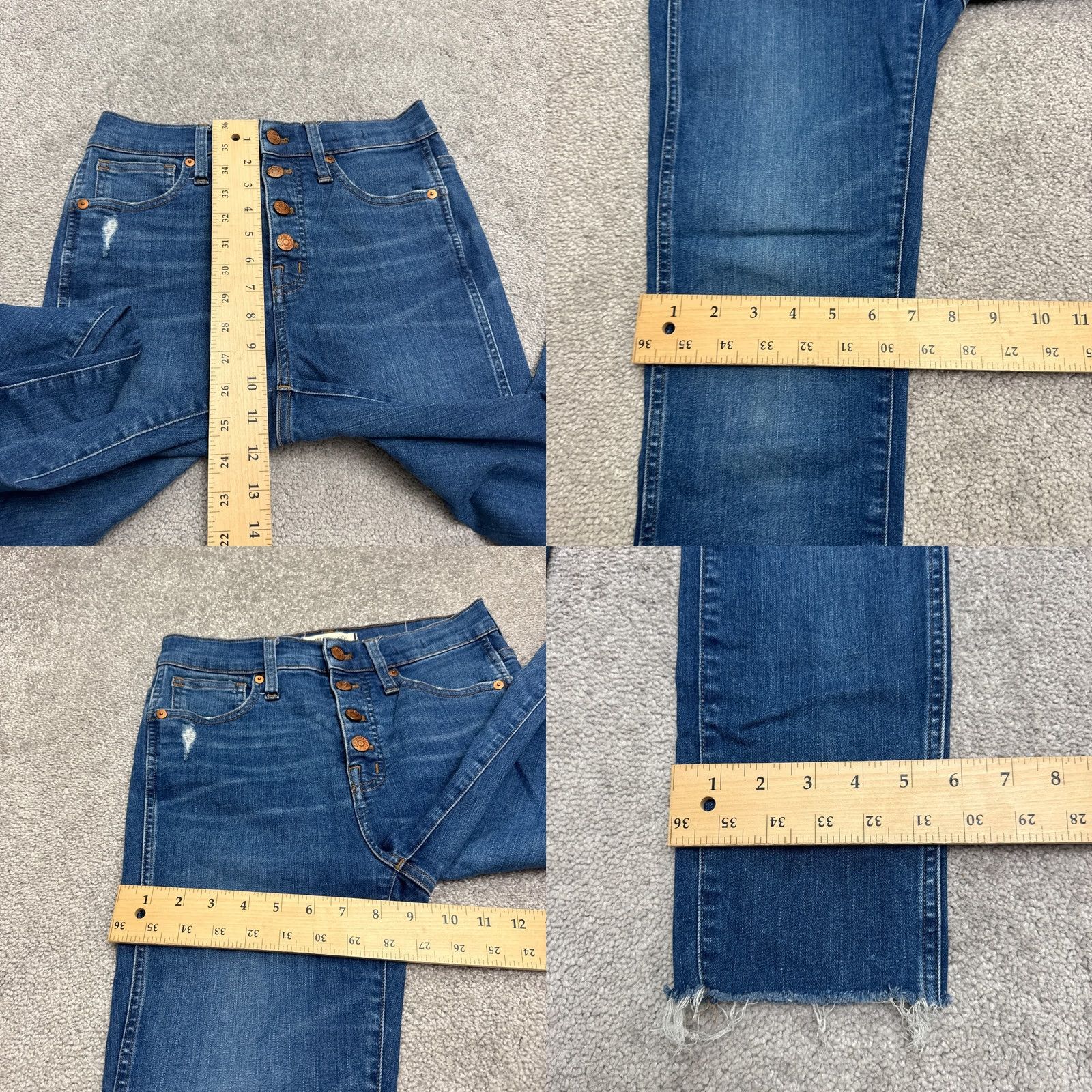 Madewell Madewell Jeans Skinny Denim 10" High Rise Womens 26 Blue Button Fly 5-Pocket Size 26" / US 2 / IT 38 - 9 Thumbnail