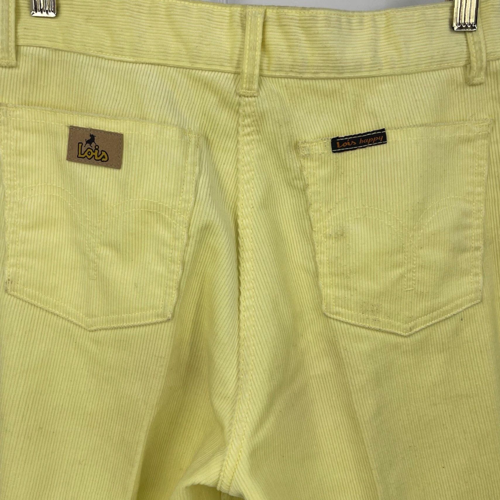 Vintage VINTAGE Lois Pants Womens 30x34 Bright Yellow Corduroy High Waisted Read Size 30" / US 8 / IT 44 - 7 Thumbnail