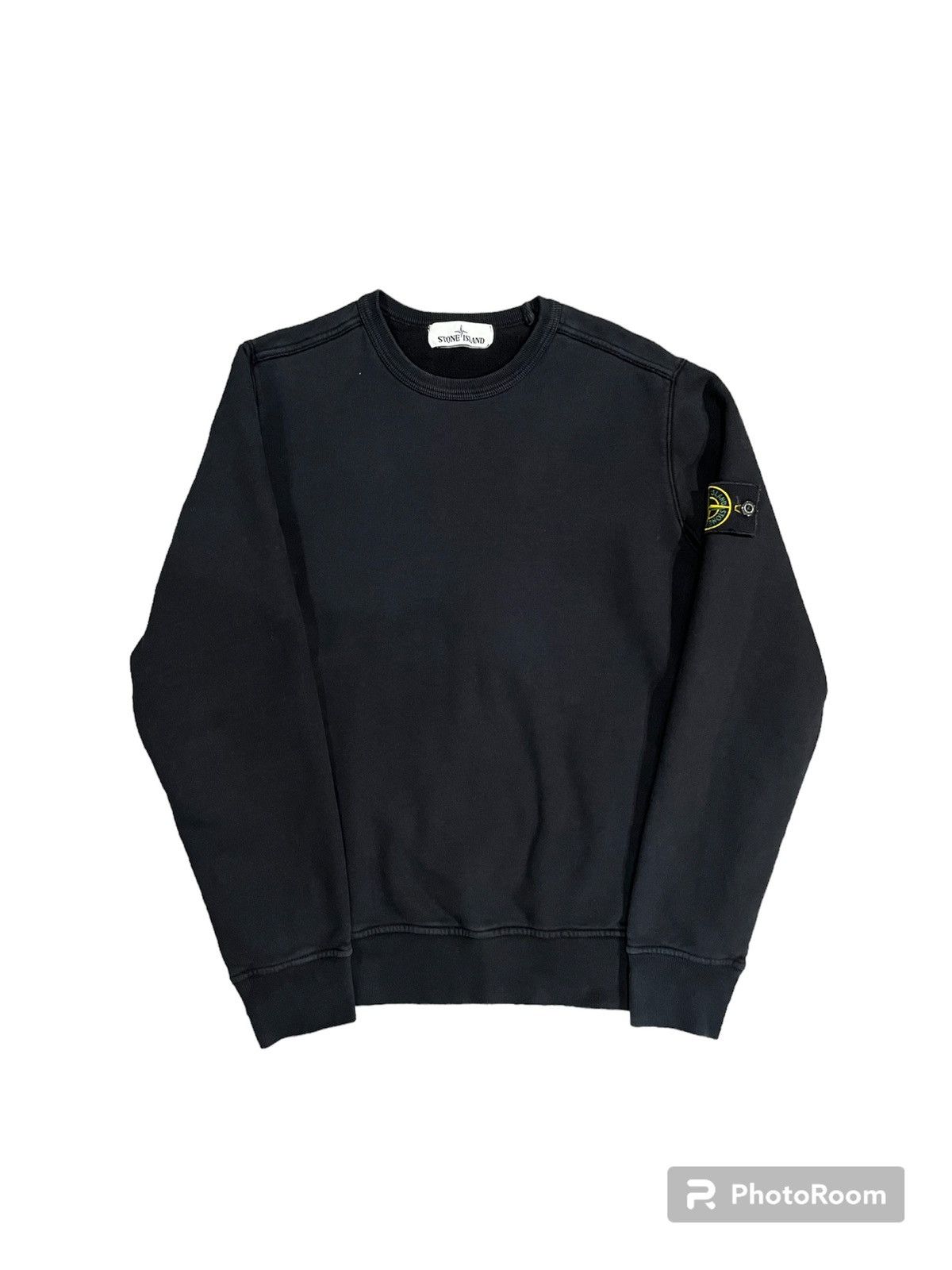 image of Stone Island Patch Sweater in Black, Men's (Size Small)