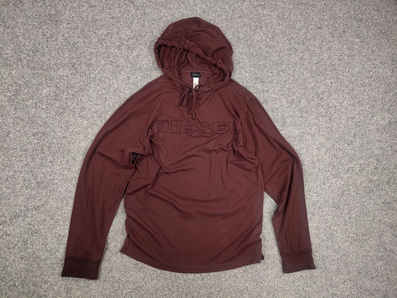 Diesel Vintage Diesel Dark Brown Logo Y2k Long Sleeve Light Hoodie Size US M / EU 48-50 / 2 - 9 Thumbnail