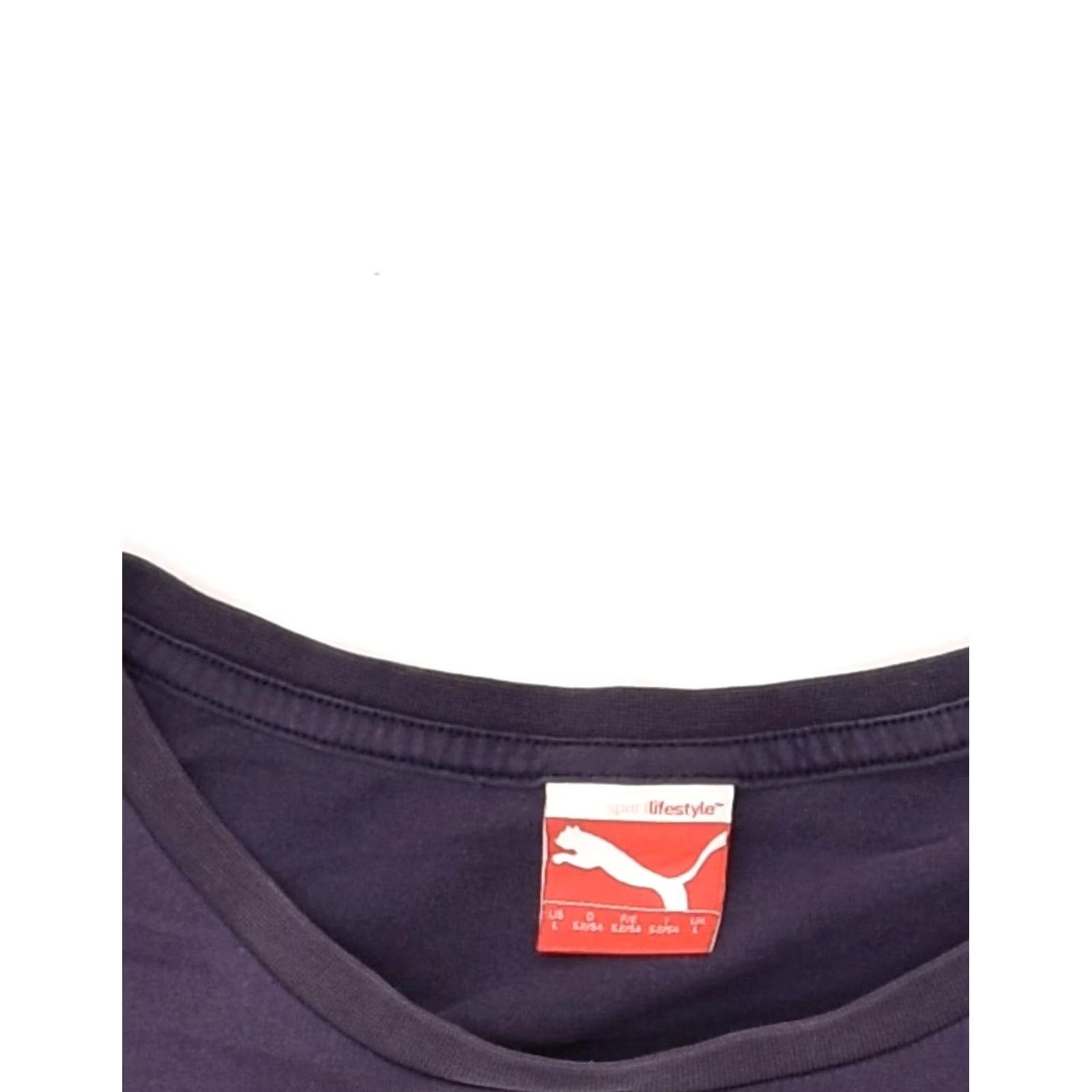 Puma PUMA Mens Graphic T-Shirt Top Large Navy Blue Cotton Size US L / EU 52-54 / 3 - 3 Thumbnail
