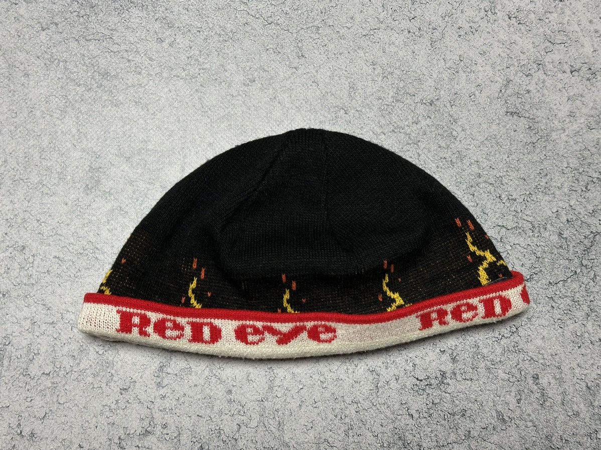 Vintage Vintage Red Eye Flame Fire Skate Beanie Hat Size ONE SIZE - 9 Thumbnail