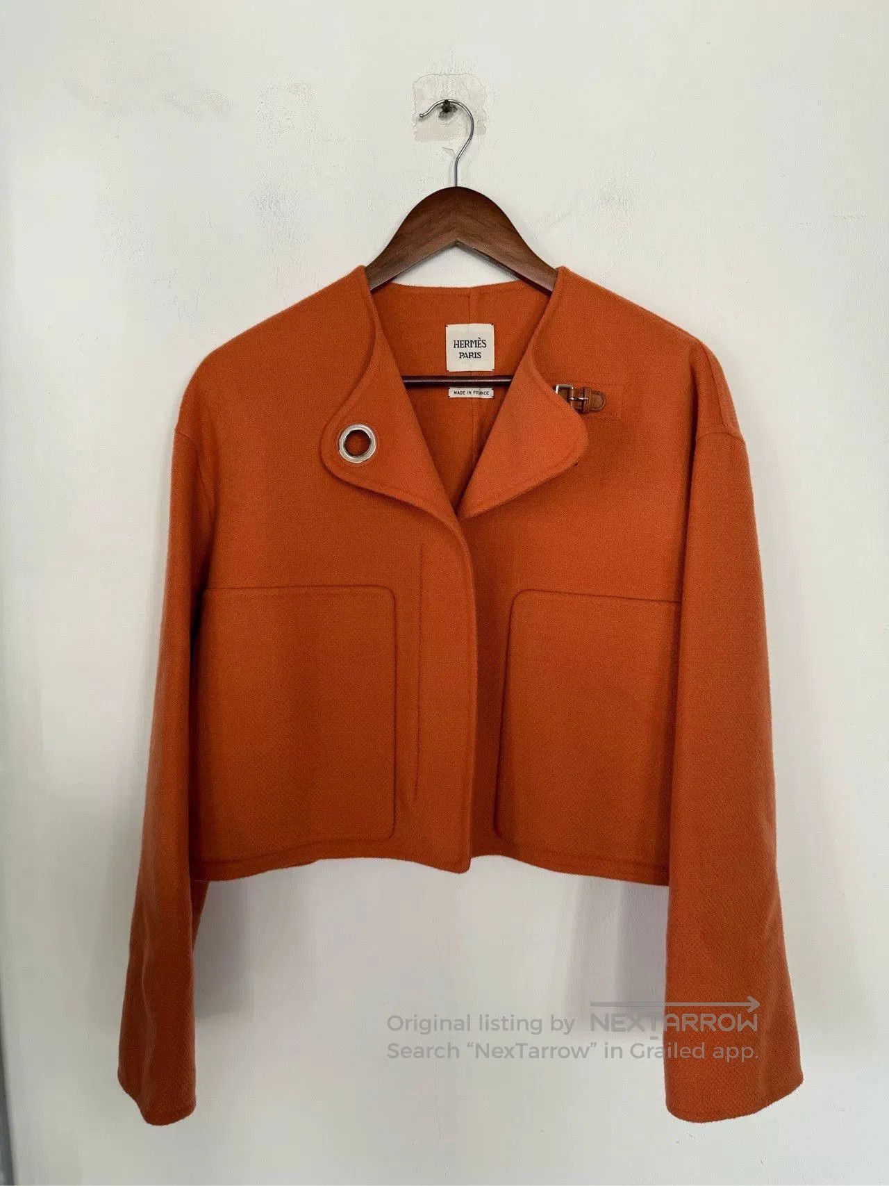 Hermes Hermès Orange Cashmere Short Coat. Size US M / EU 48-50 / 2 - 1 Thumbnail