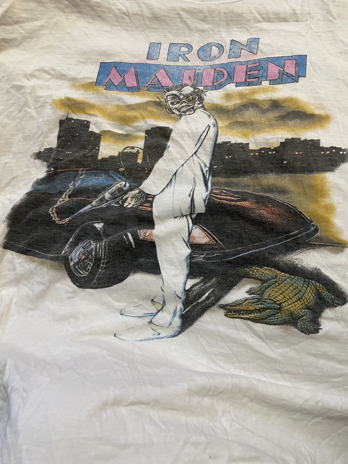 Band Tees Rare IRON MAIDEN 1987 FLORIDA Shirt Special Vice Sz M Size US M / EU 48-50 / 2 - 3 Thumbnail
