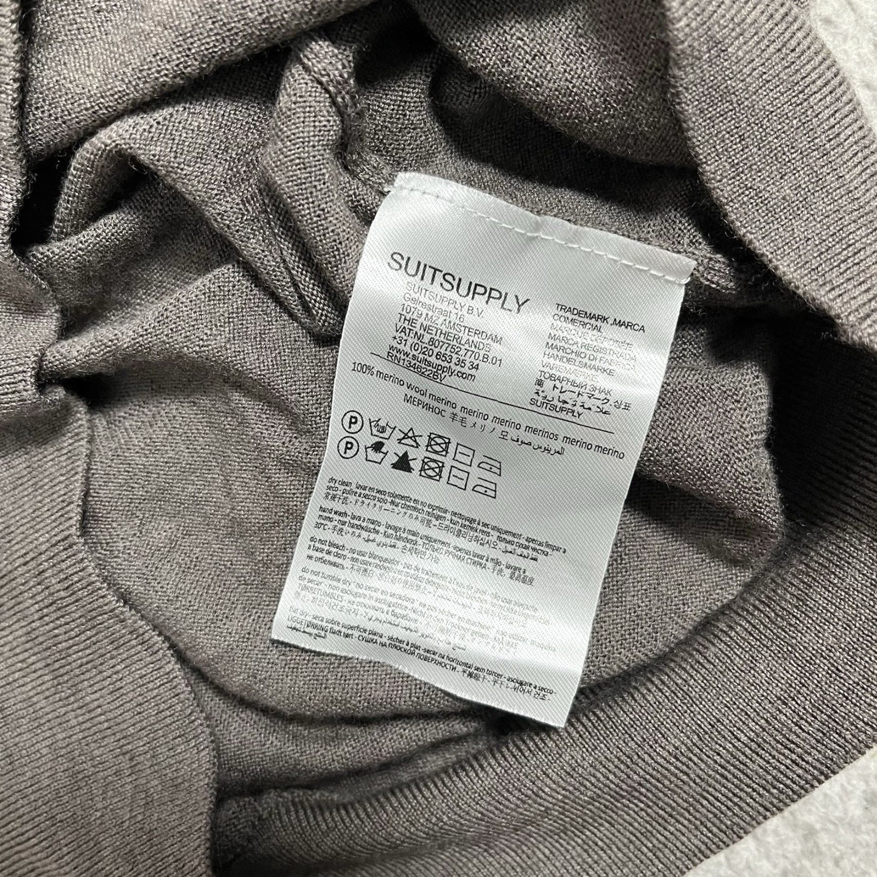 Suitsupply Suitsupply Sweater Mens M Gray Merino Wool Long Sleeve Crewneck Stretch Size US M / EU 48-50 / 2 - 4 Thumbnail