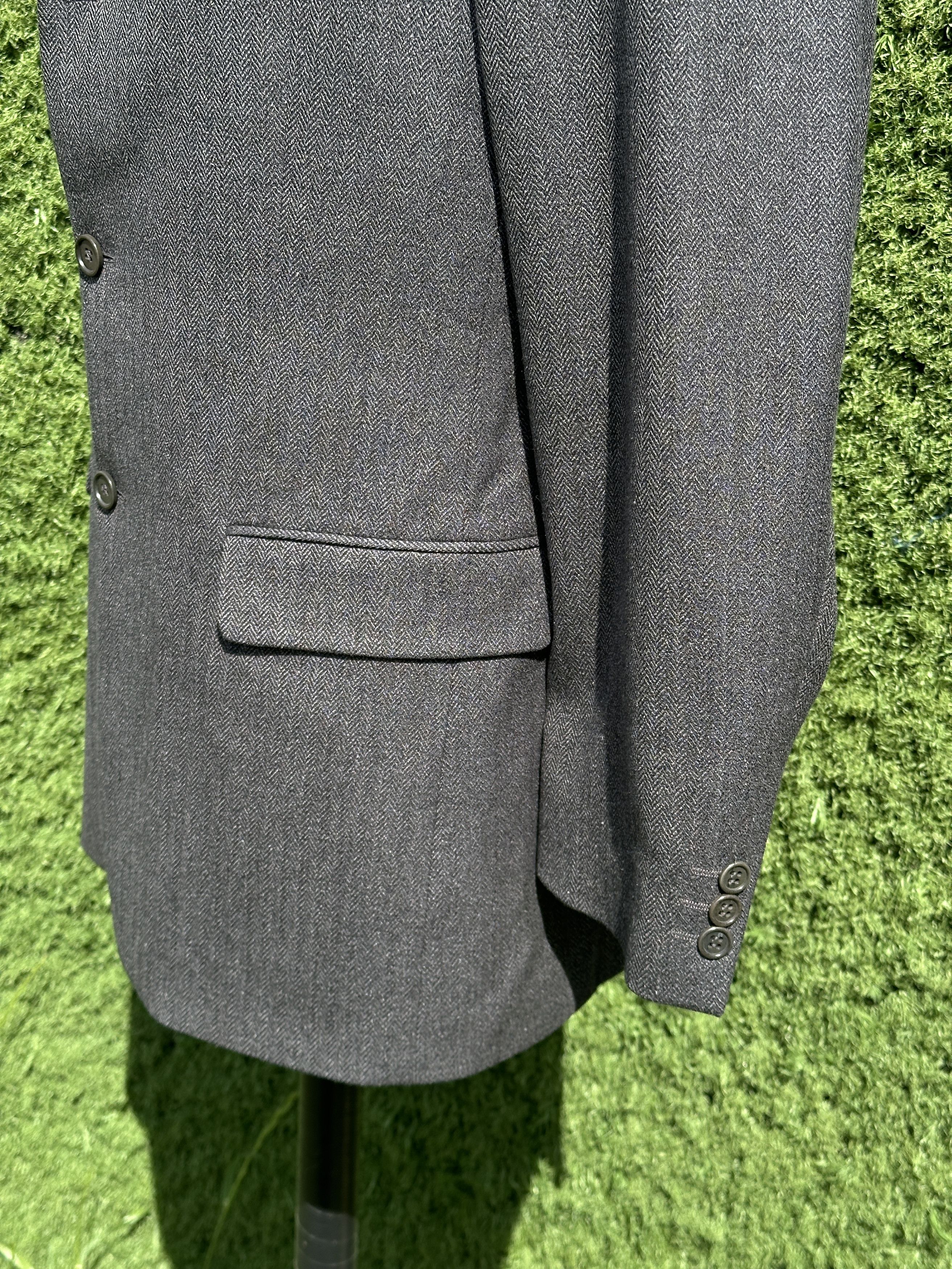 Balmain Balmain Paris Herringbone Wool Suit Blazer Double Vent IT 52 Size 52R - 14 Thumbnail