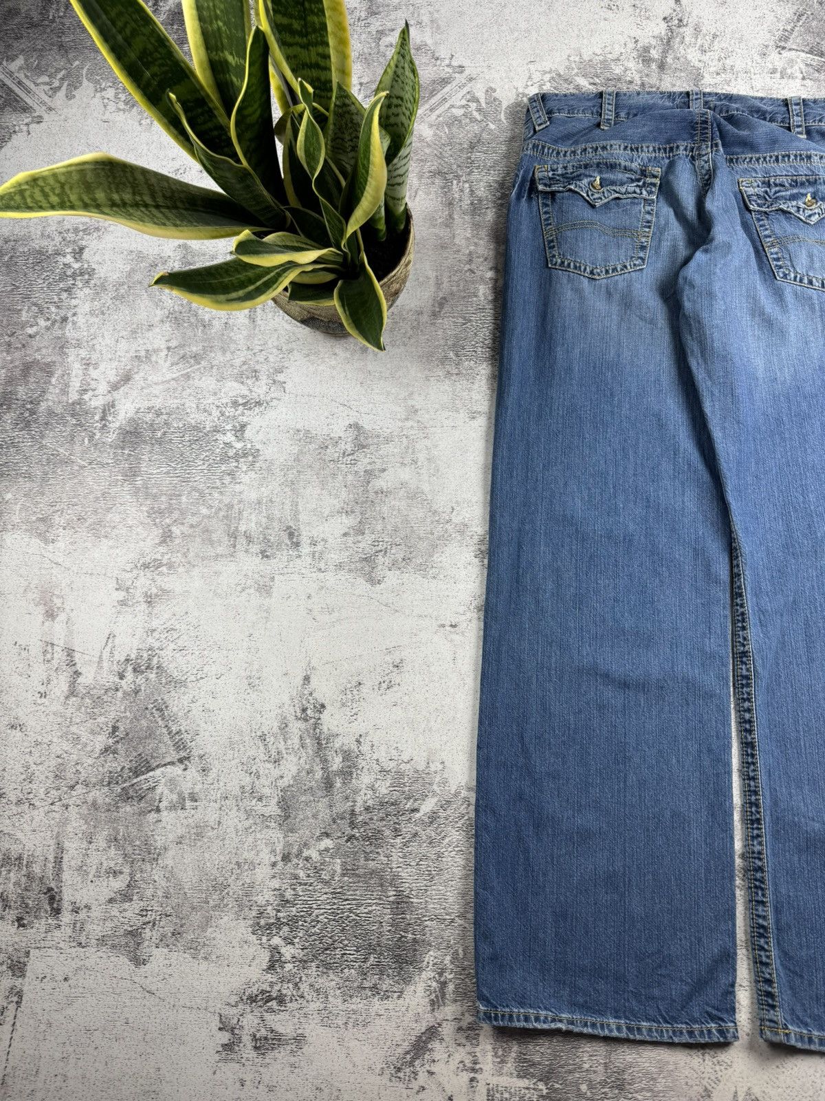 Emporio Armani Armani Vintage 007 Indigo 36 Size Blue Hip Hop Wide Baggy Jeans Pants Trousers Size US 36 / EU 52 - 3 Thumbnail