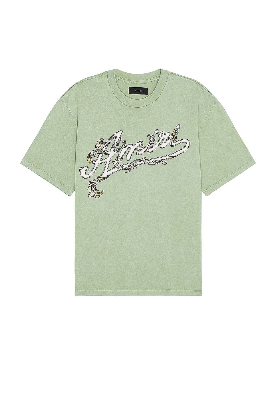 Amiri o1s1wg110425 Filigree Short Sleeve T-Shirt in Green Size US XL / EU 56 / 4 - 1 Thumbnail