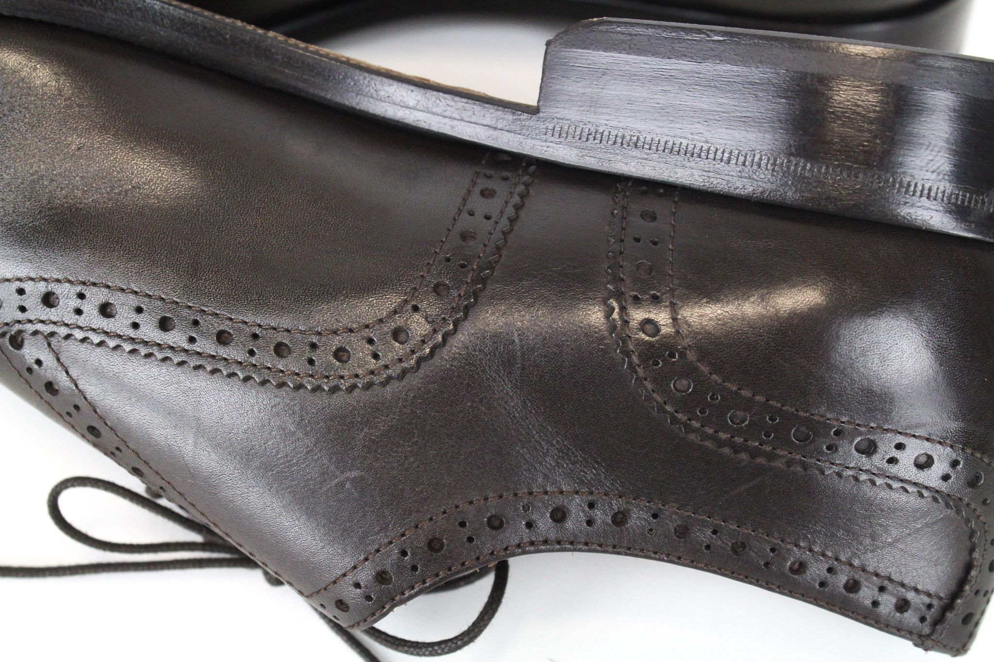 Suitsupply EU43.5 Dark Brown Leather Laced Low-Top 72108 Size US 10.5 / EU 43-44 - 11 Thumbnail