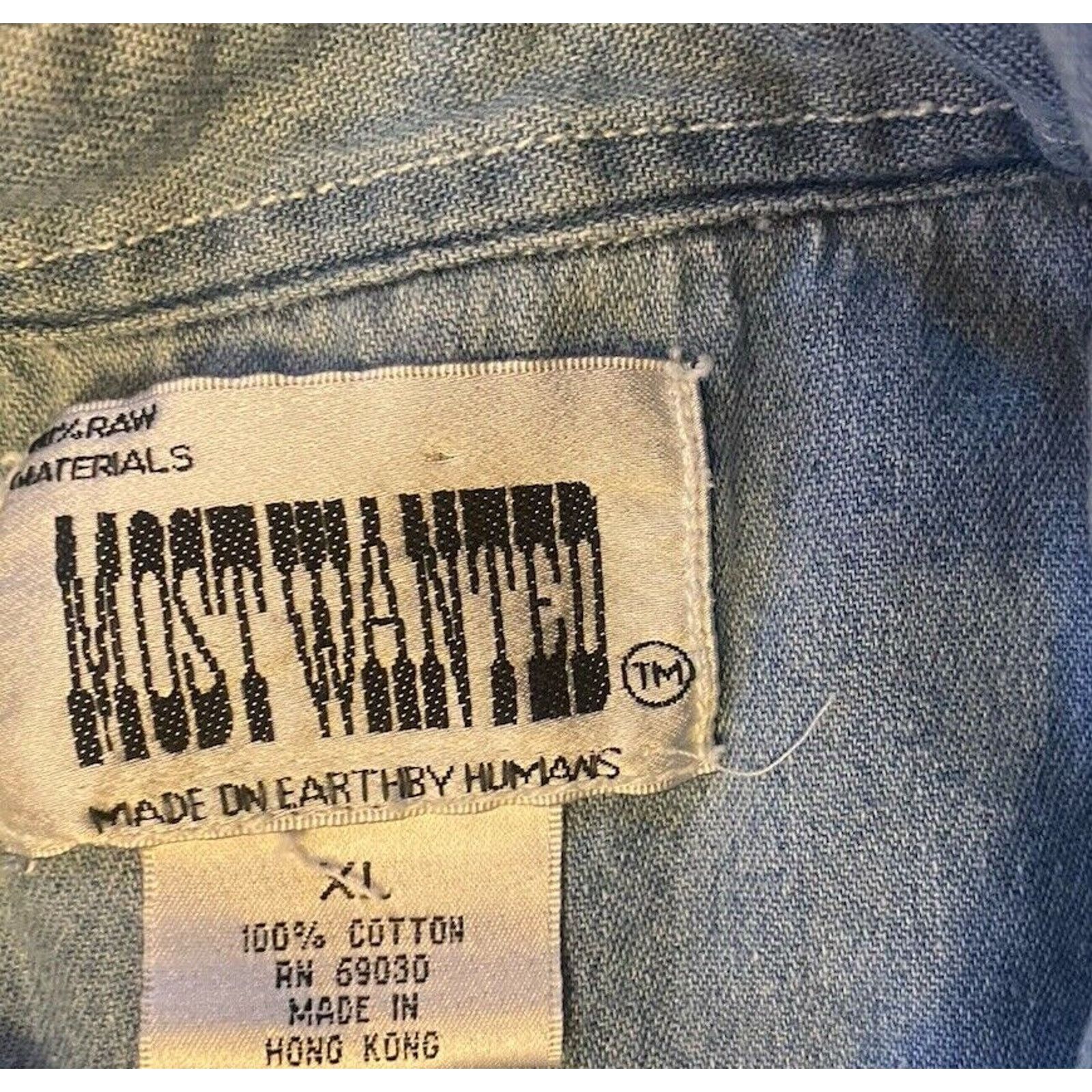 Other VTG Christmas Santa Denim Button Up Women’s XL Most Wanted Size XL / US 12-14 / IT 48-50 - 3 Thumbnail