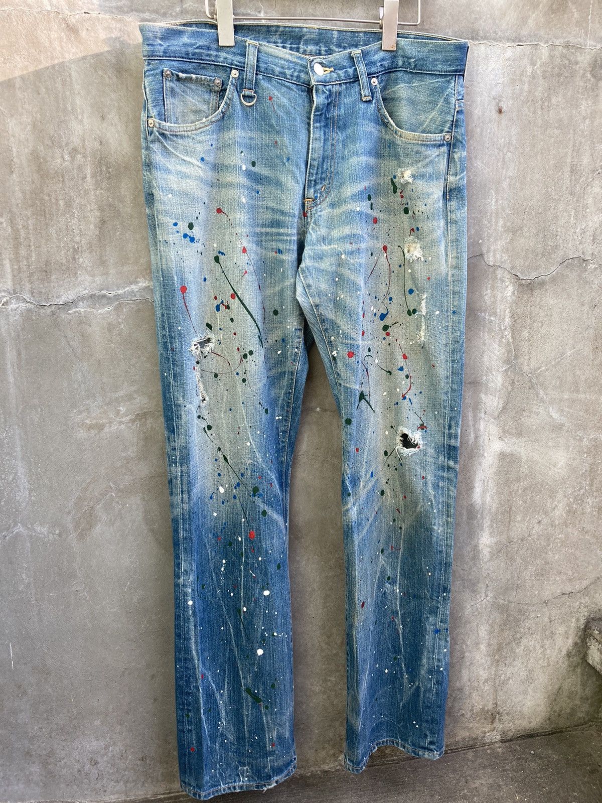 Sophnet. Paint Splattered Denim Jeans Size US 36 / EU 52 - 2 Thumbnail