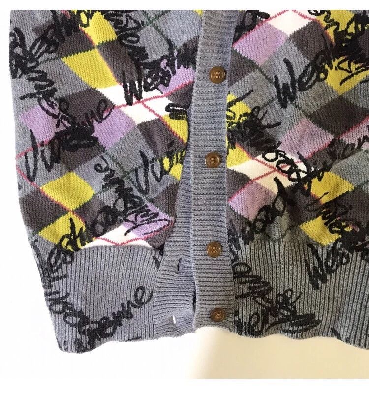Vivienne Westwood Vivienne Westwood Diamond Plaid Grey Knit Coat Size M / US 6-8 / IT 42-44 - 3 Thumbnail