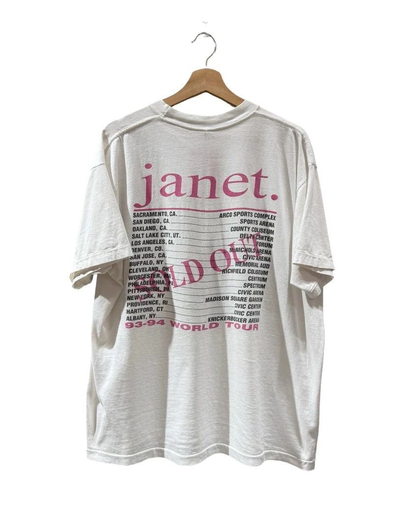 Rap Tees Vintage Rare 1994 Janet Jackson World Tour Sold Out Tee Size US XL / EU 56 / 4 - 2 Thumbnail