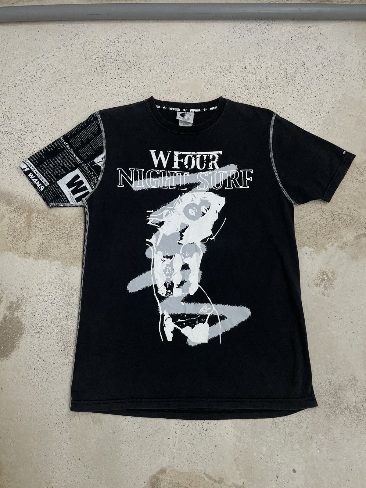 Hysteric Glamour WFour Night Surf Hysteric Hybrid Sleeve Newspaper Style Size US S / EU 44-46 / 1 - 1 Thumbnail