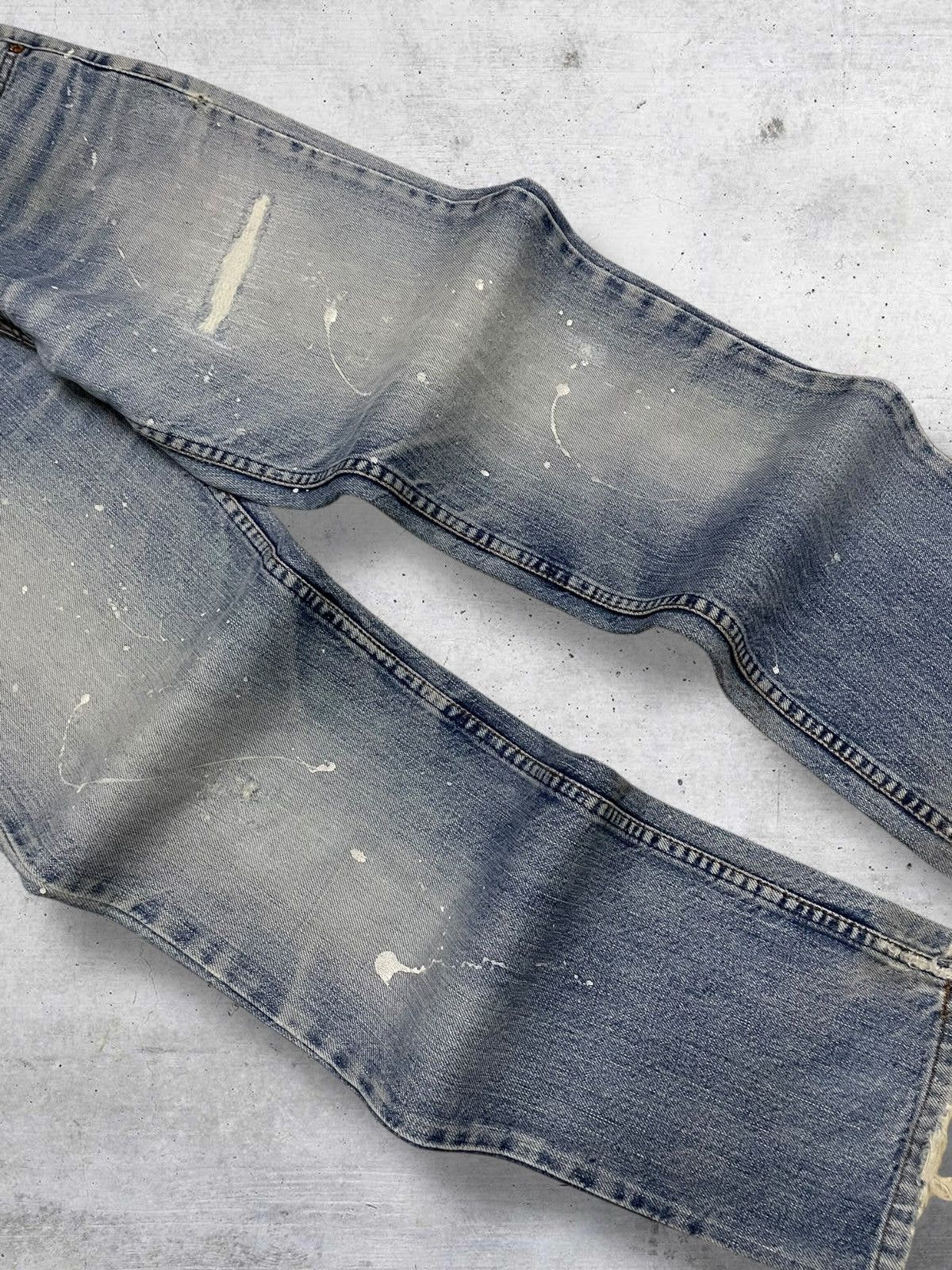 Levi's Vintage Clothing VINTAGE 501 LEVIS USA DESIGNER 90S OG SPLASH RIPPED DENIM Size US 29 - 6 Thumbnail