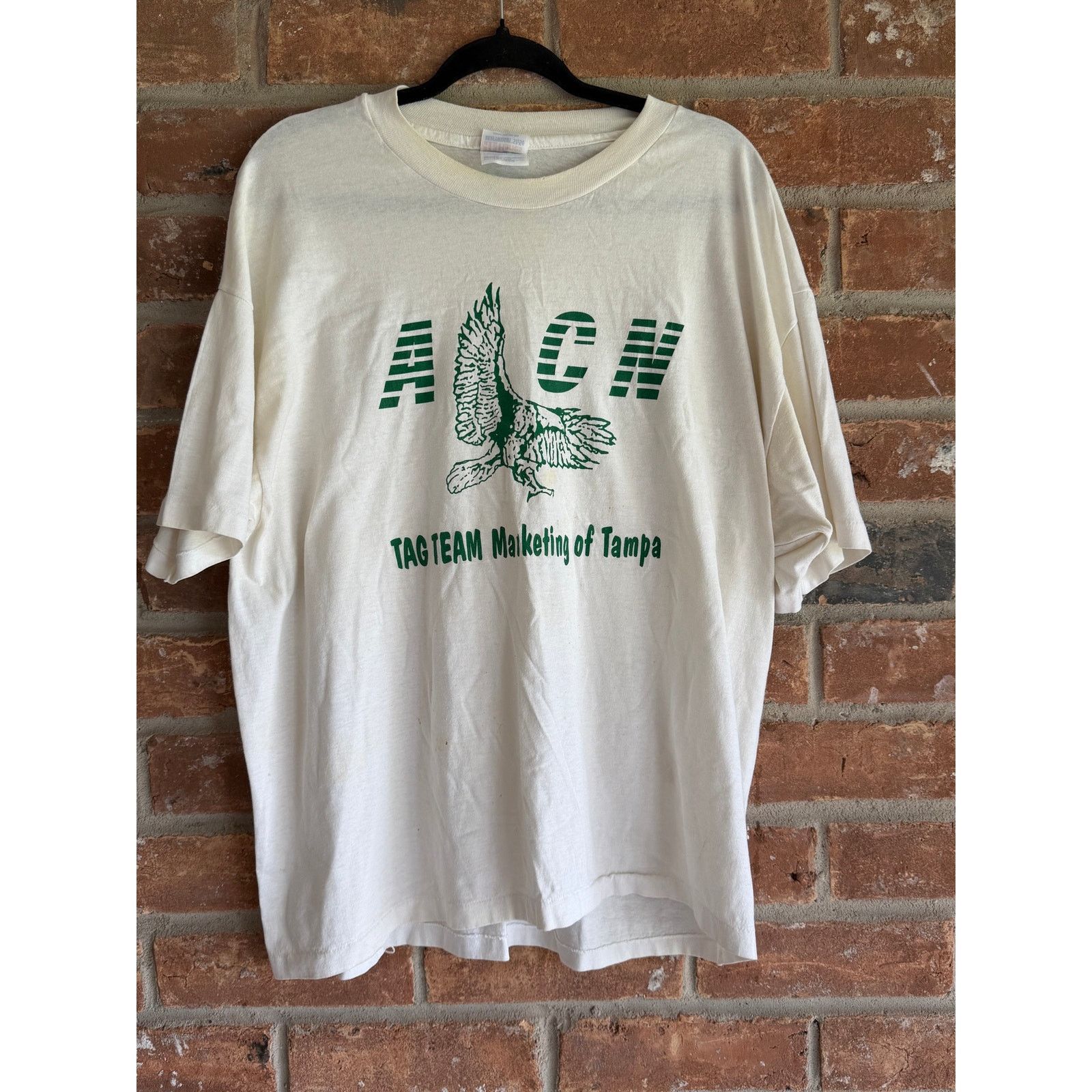 Hanes Vintage ACN Eagle Graphic Tee Single Stitch XXL Size US XXL / EU 58 / 5 - 1 Thumbnail