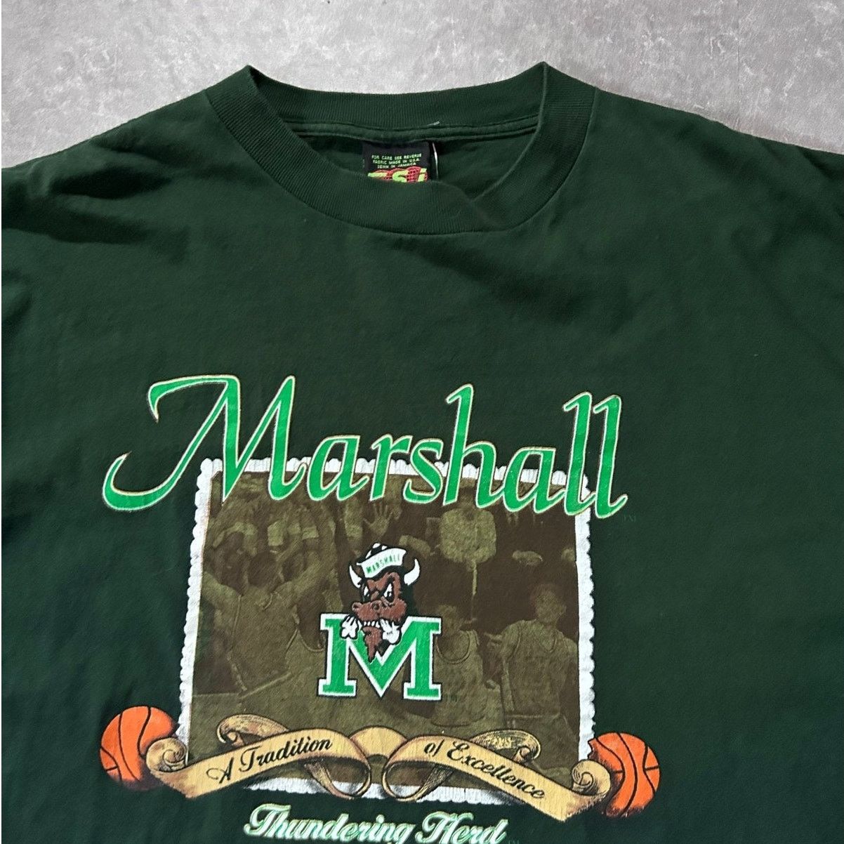 Other Vintage Marshall Thundering Herd Basketball Green Shirt XXL Size US XXL / EU 58 / 5 - 2 Thumbnail