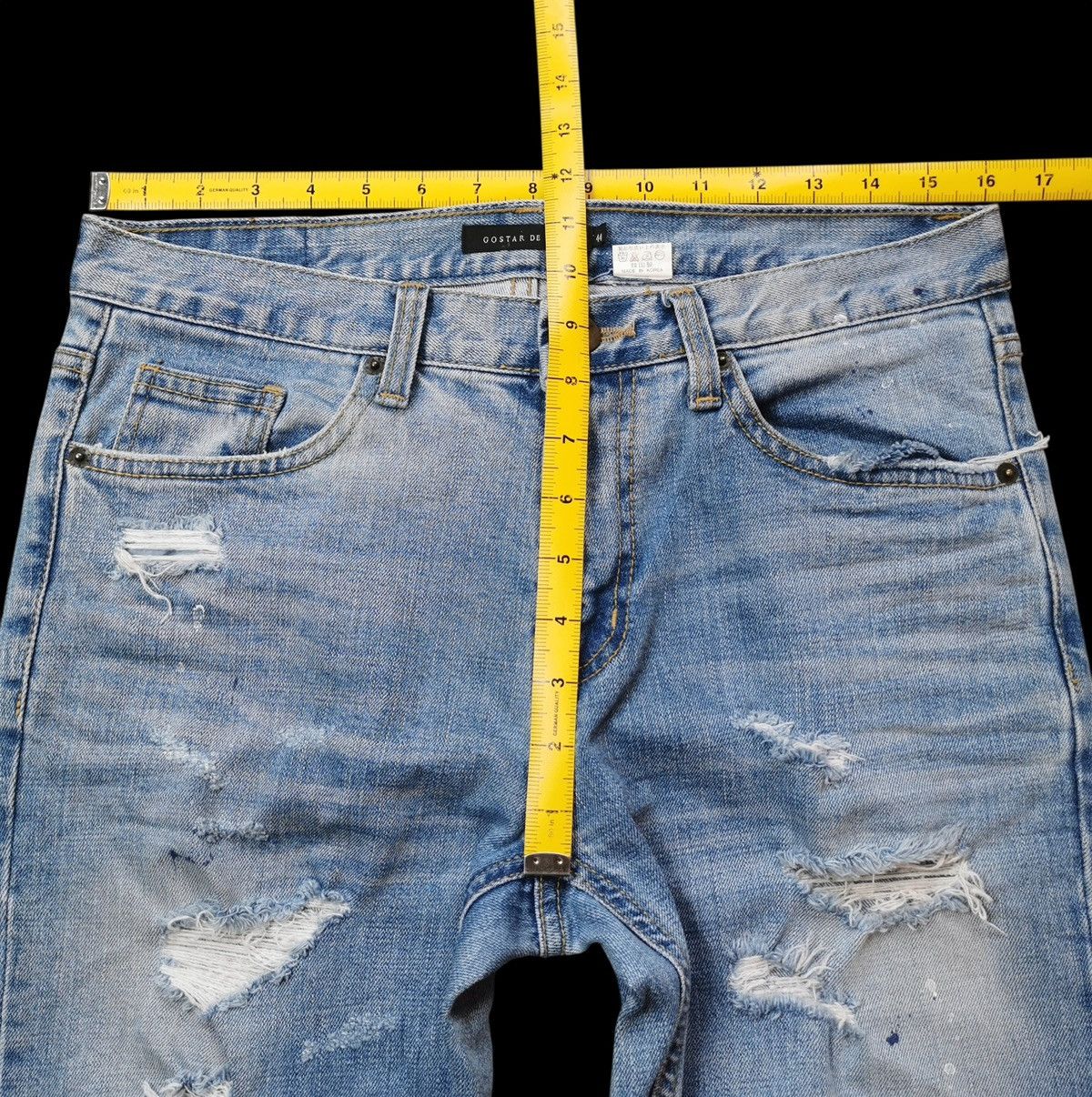 GOSTAR DE FUGA Go Star de Fuga Distressed Skinny Jeans - Size 44 (W32) Size US 32 / EU 48 - 12 Thumbnail