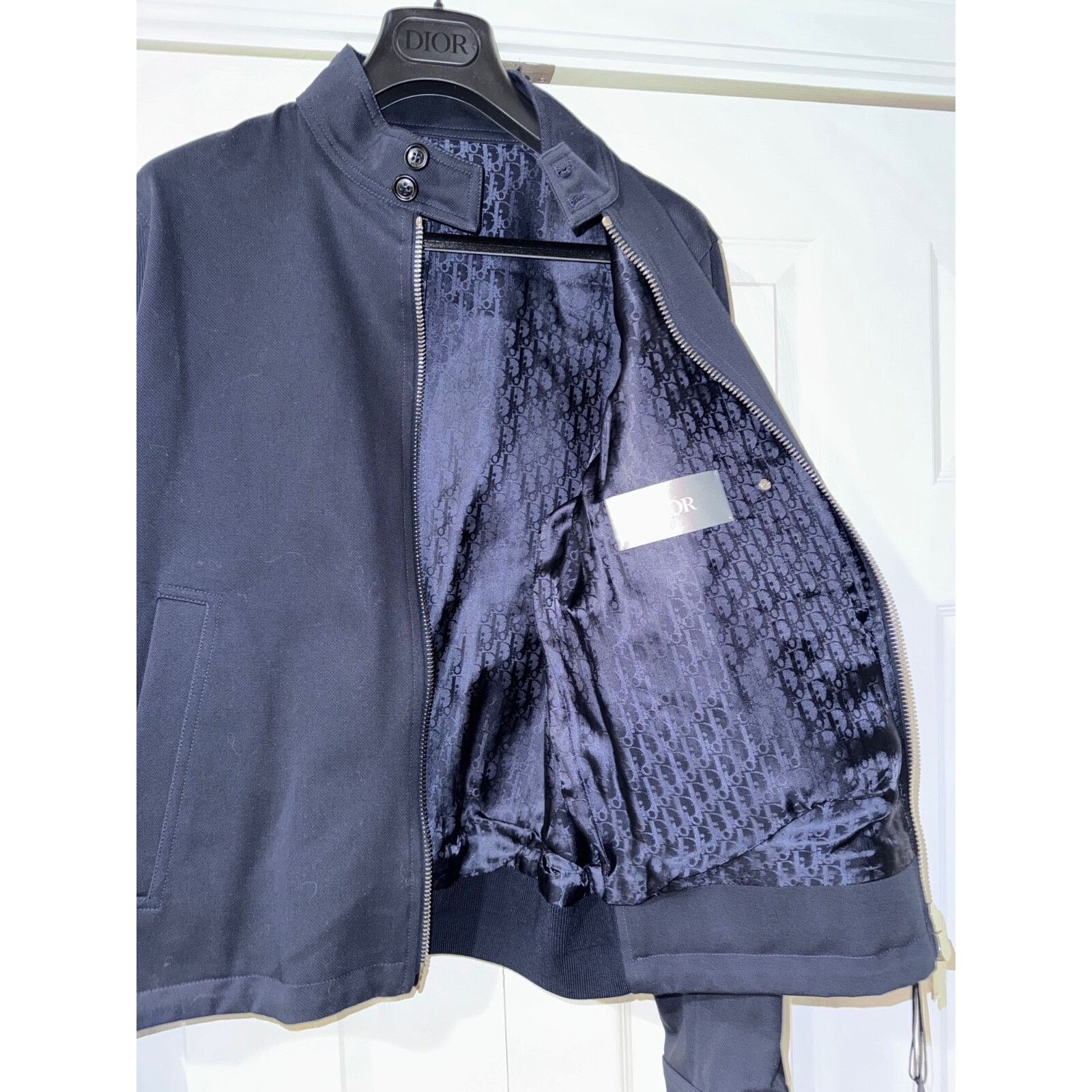 Dior Dior Air Logo Zip Up Double Zipper Woven Moto Jacket Coat 48 Size US M / EU 48-50 / 2 - 11 Thumbnail
