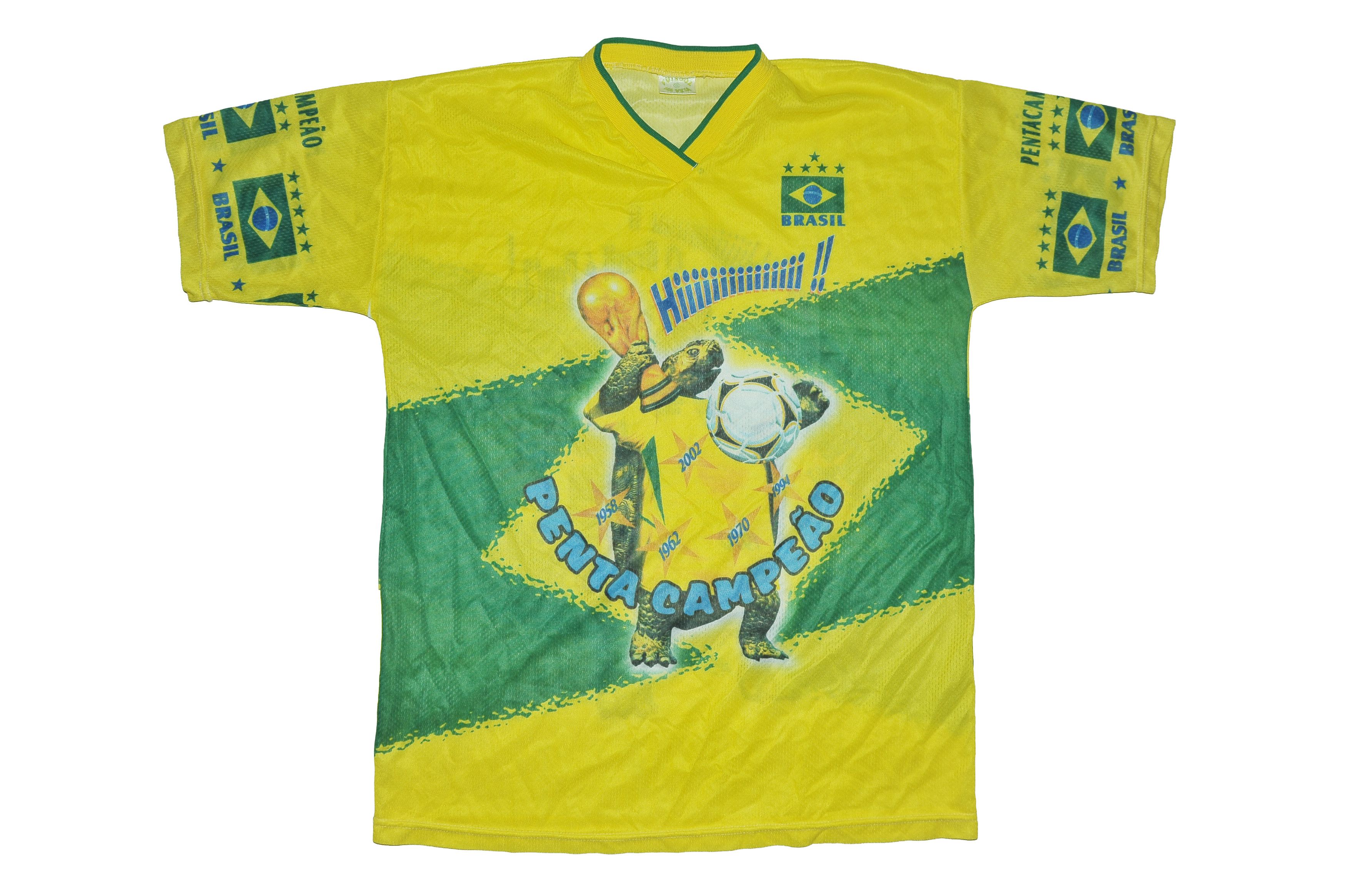 Other Vintage 2002 Penta Campeao Brazil Jersey Size US XL / EU 56 / 4 - 1 Thumbnail