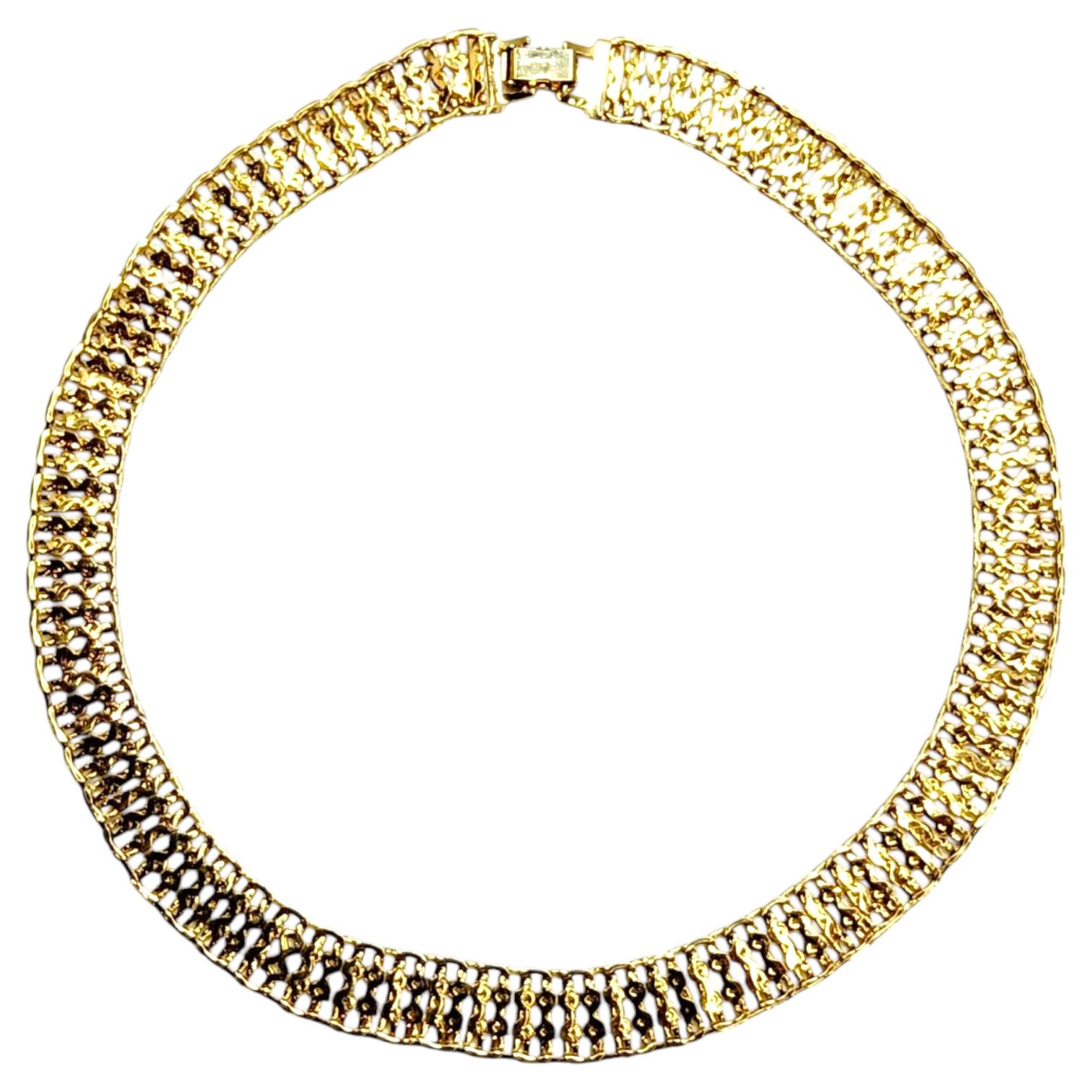 Monet Monet Flat Woven Gold Tone Chain Choker Collar Necklace Size ONE SIZE - 5 Thumbnail